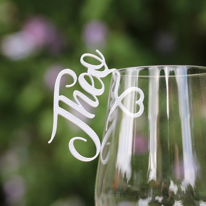 Namensschilder zum Einhängen ins Glas - Amarillo