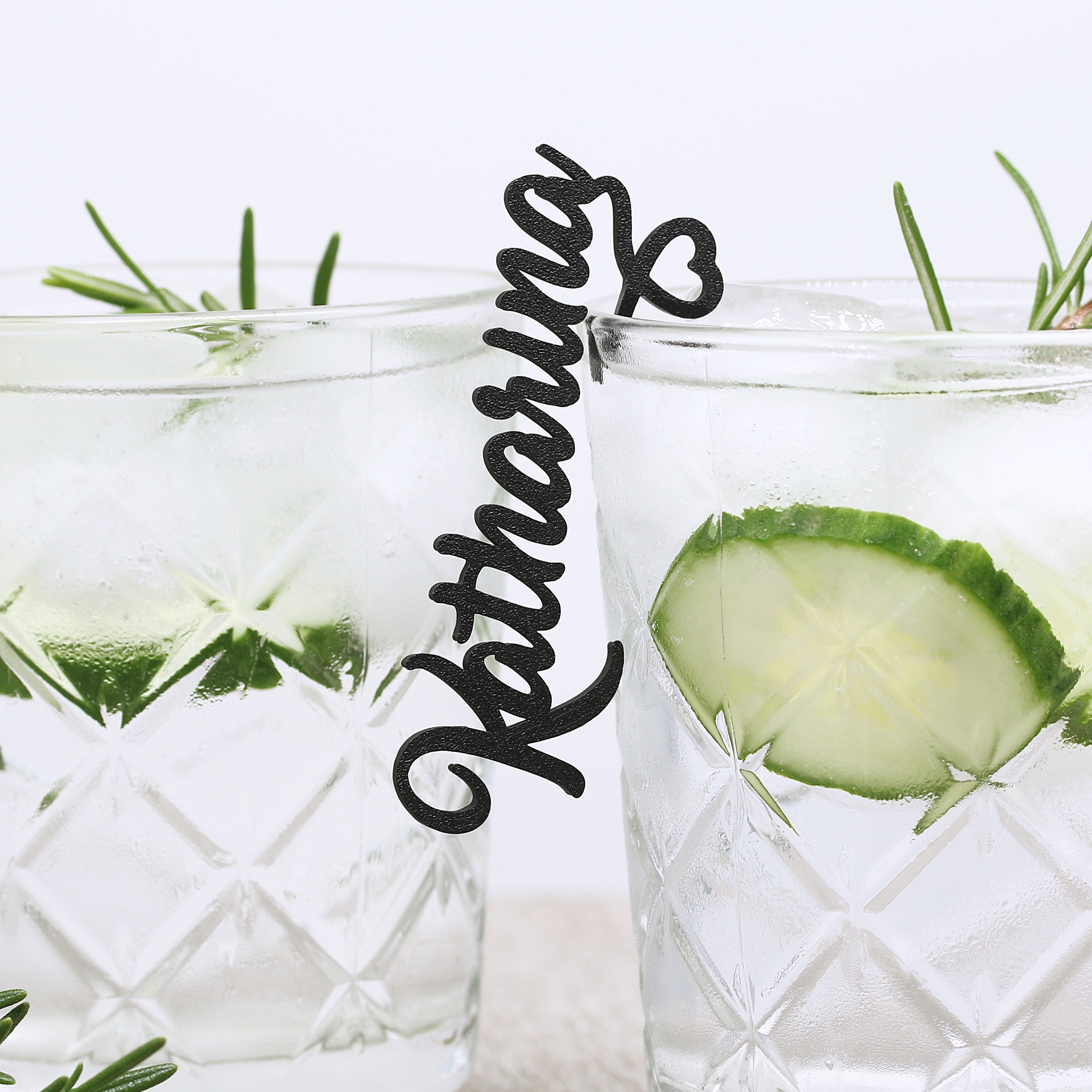 Namensschilder zum Einhängen ins Glas - Kleine Amarille
