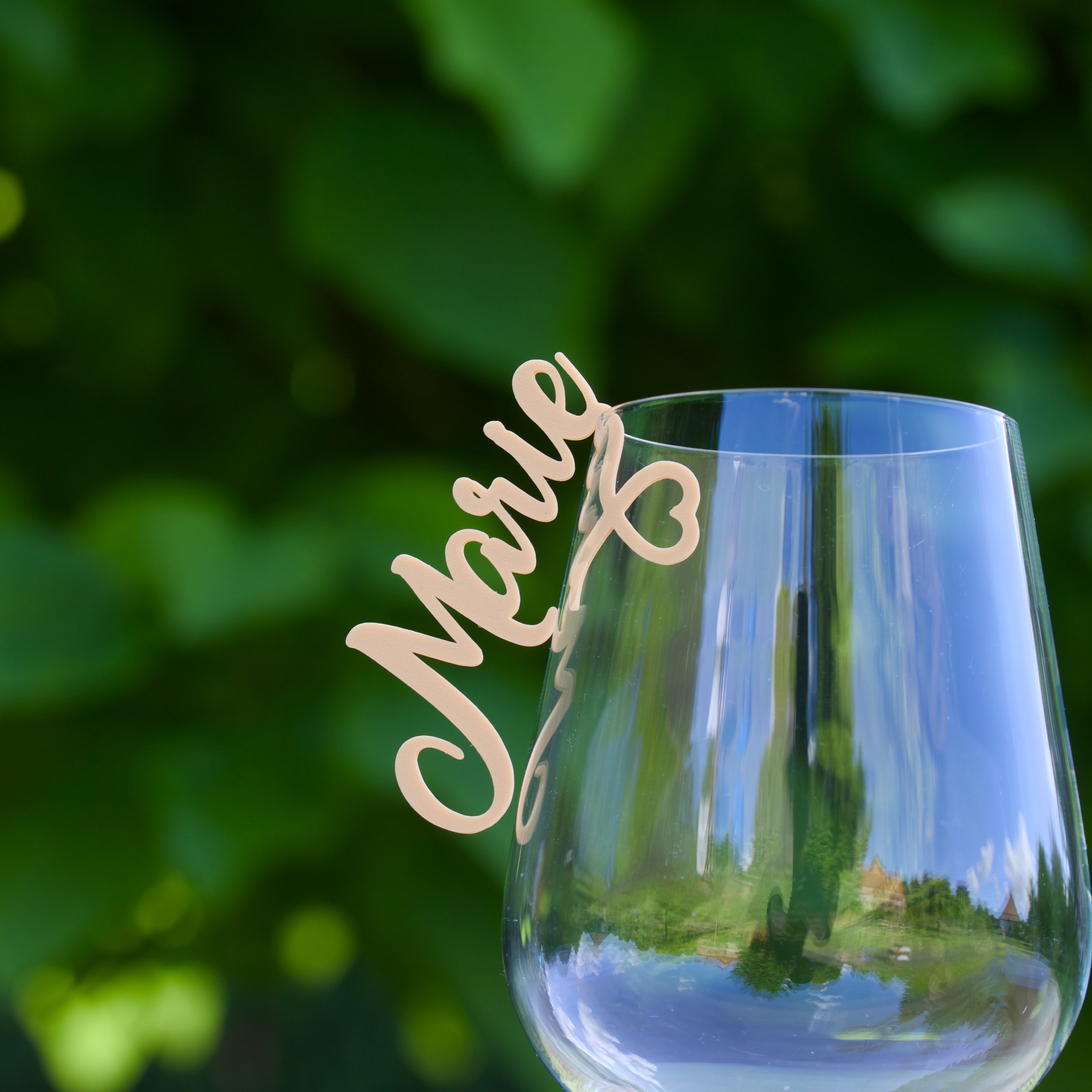 Namensschilder zum Einhängen ins Glas - Amarillo
