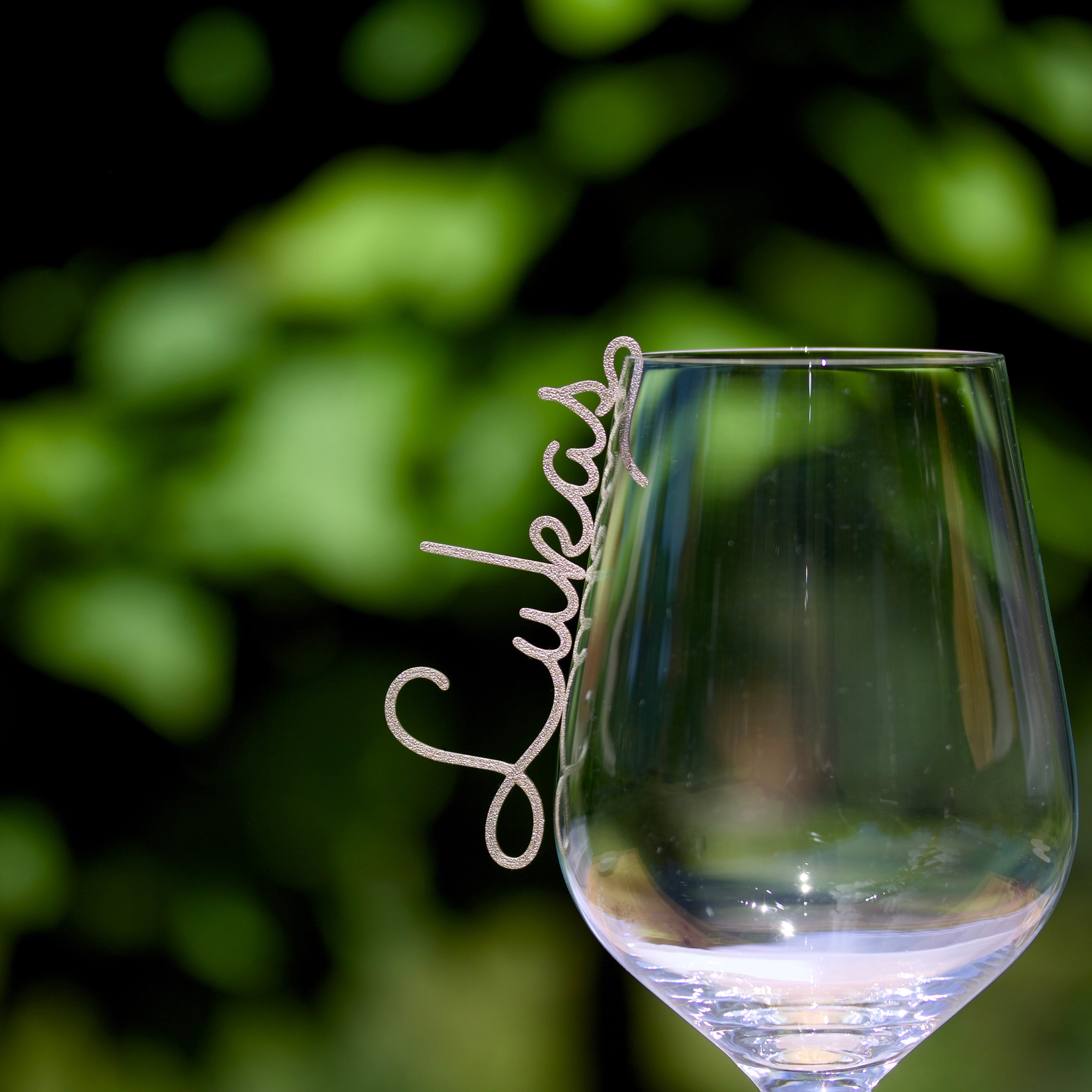 Namensschilder zum Einhängen ins Glas - Sacramento
