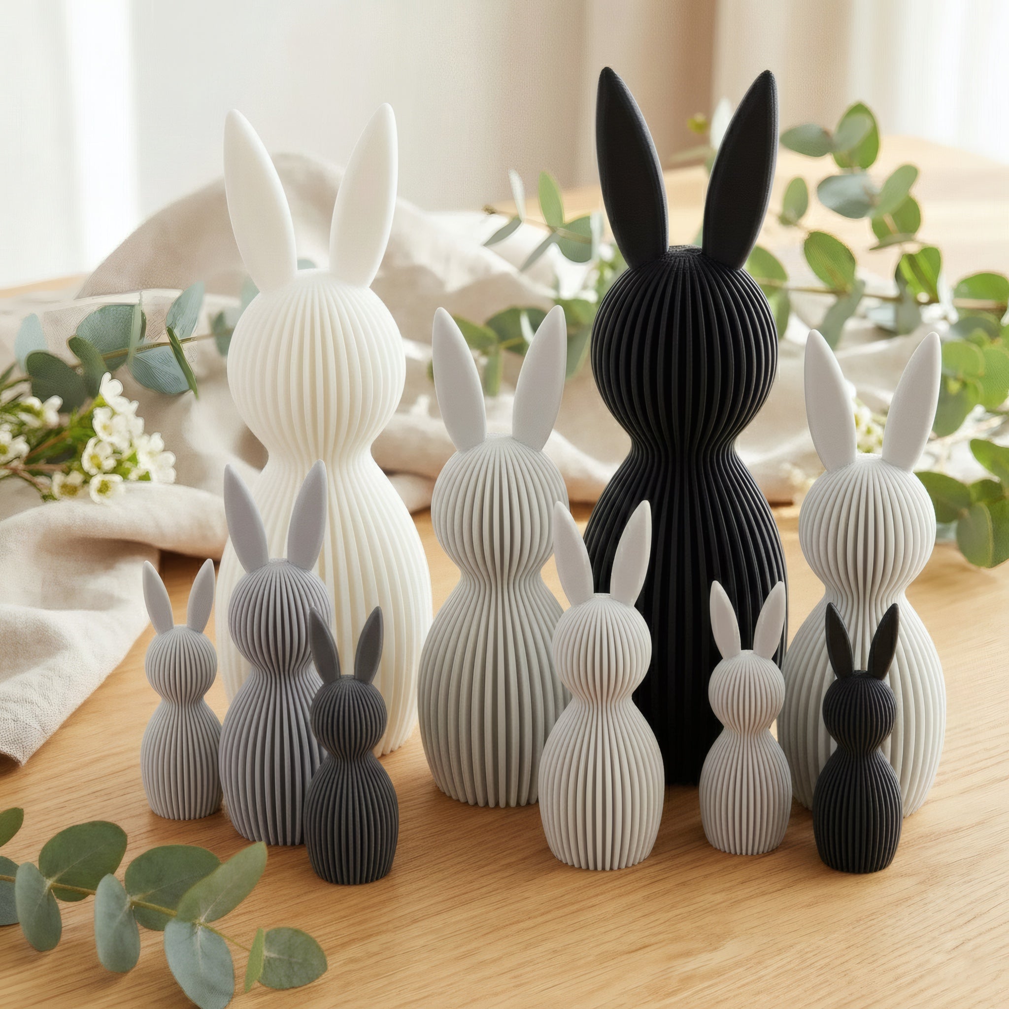 Geriffelte Häschen-Deko