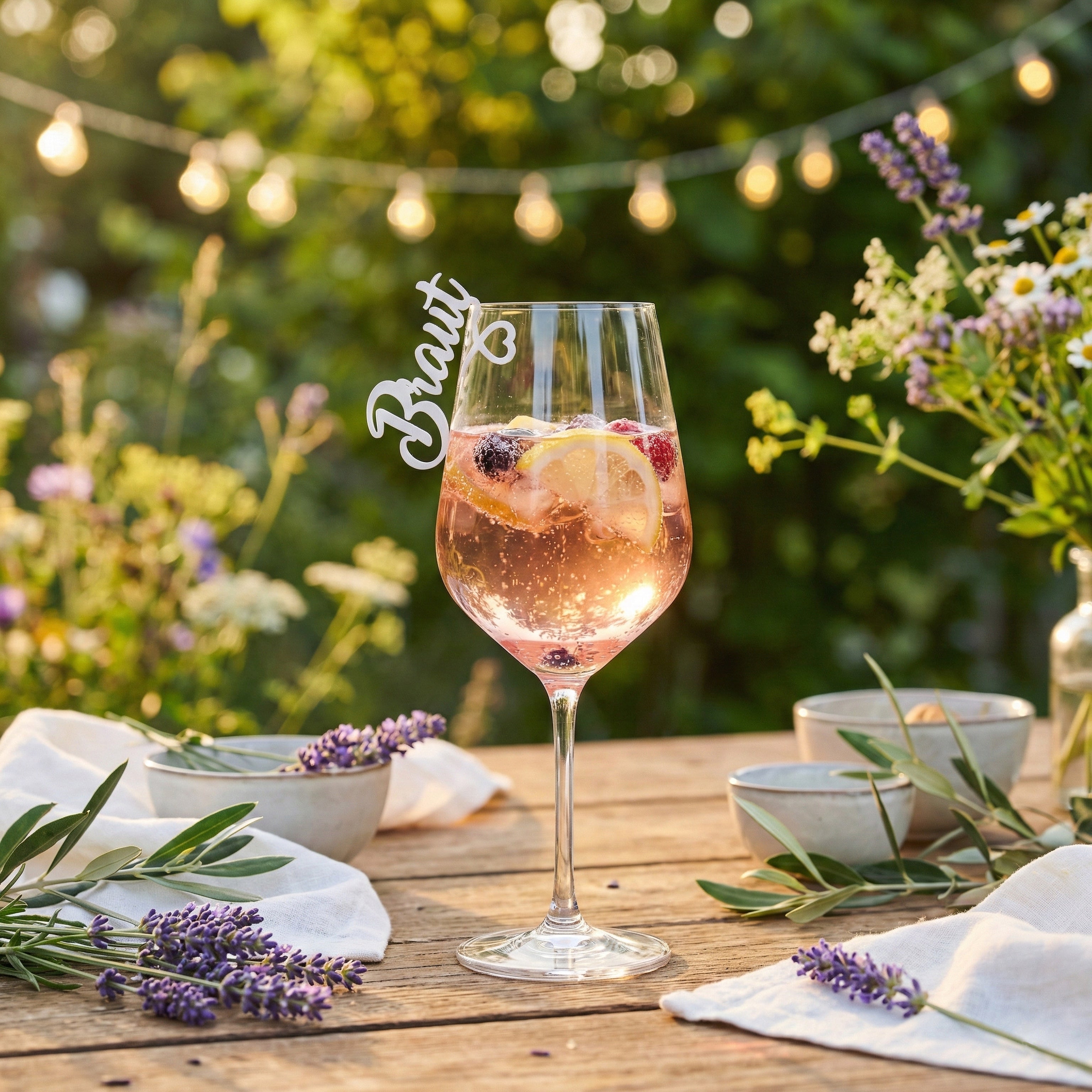 Namensschilder zum Einhängen ins Glas - Amarillo