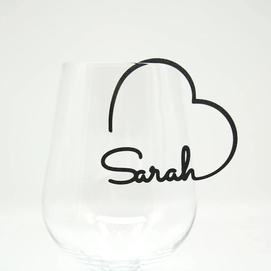 Namensschilder zum Einhängen ins Glas - Heart