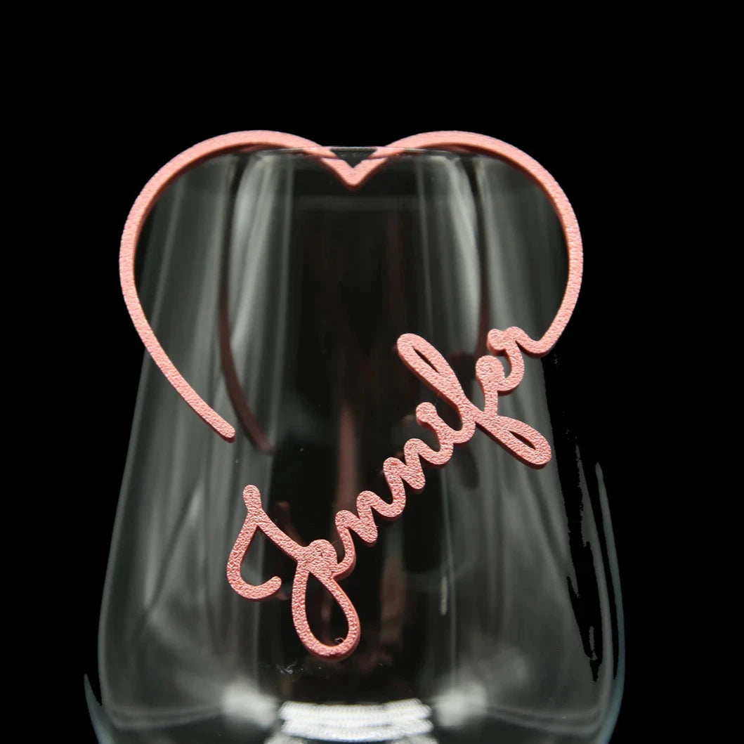 Namensschilder zum Einhängen ins Glas - Heart
