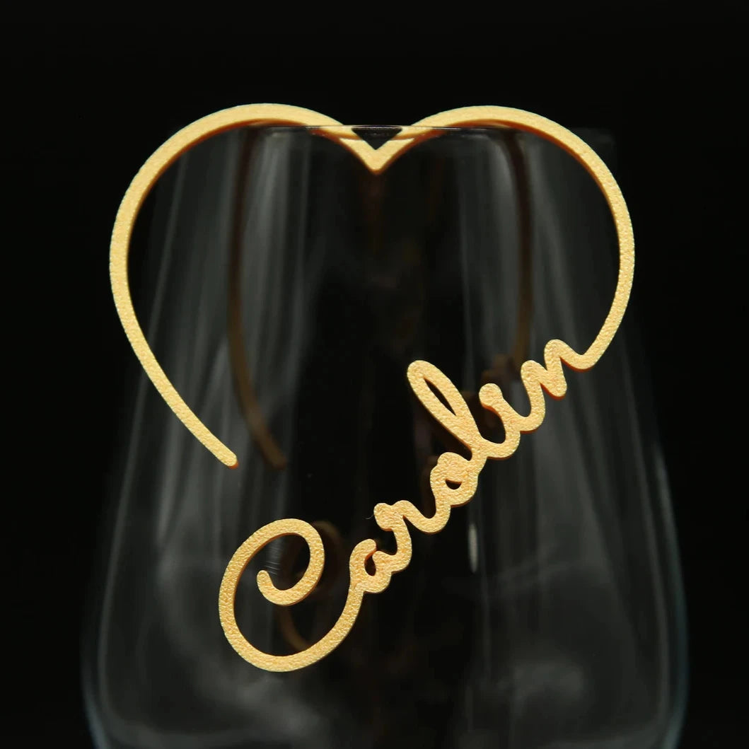 Namensschilder zum Einhängen ins Glas - Heart