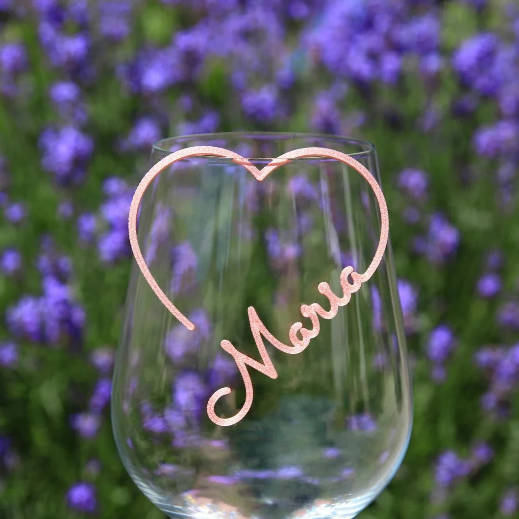 Namensschilder zum Einhängen ins Glas - Heart