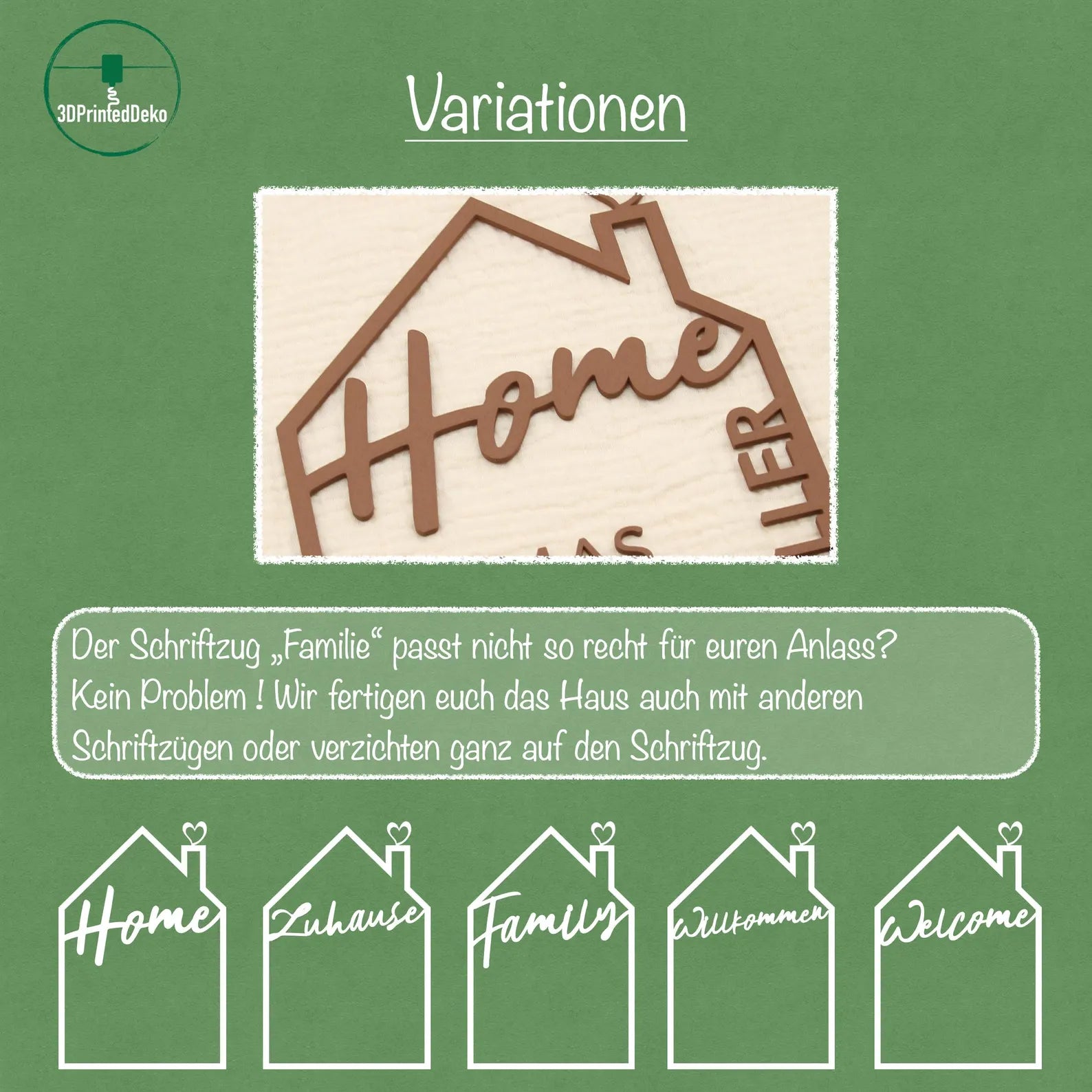 Haus mit Vornamen und Nachname