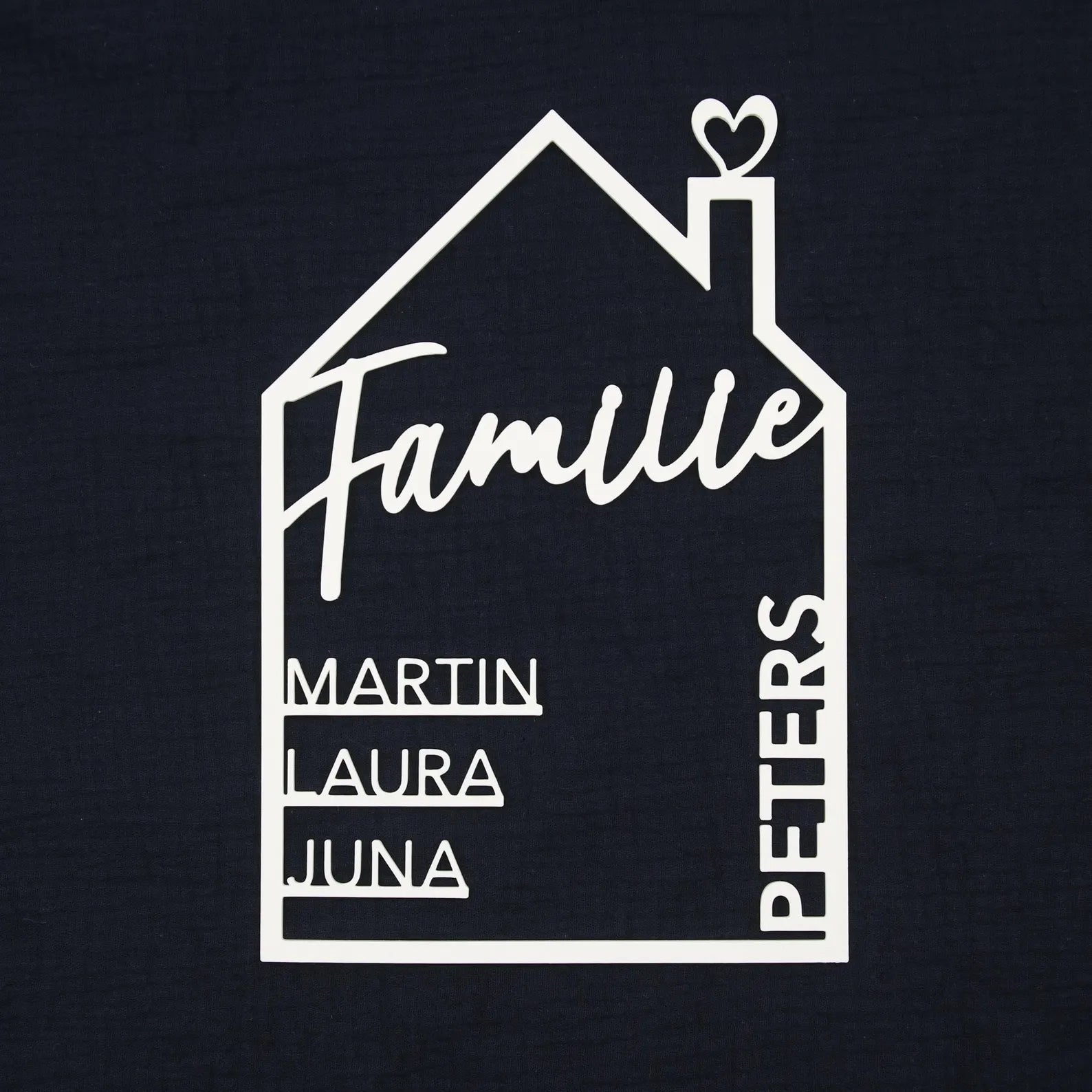 Haus mit Vornamen und Nachname