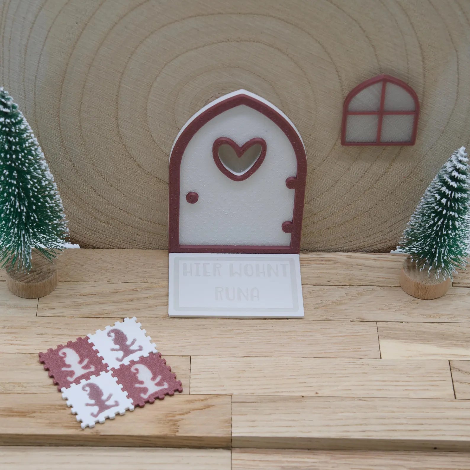 Leuchtende Fußmatte für Wichteltür