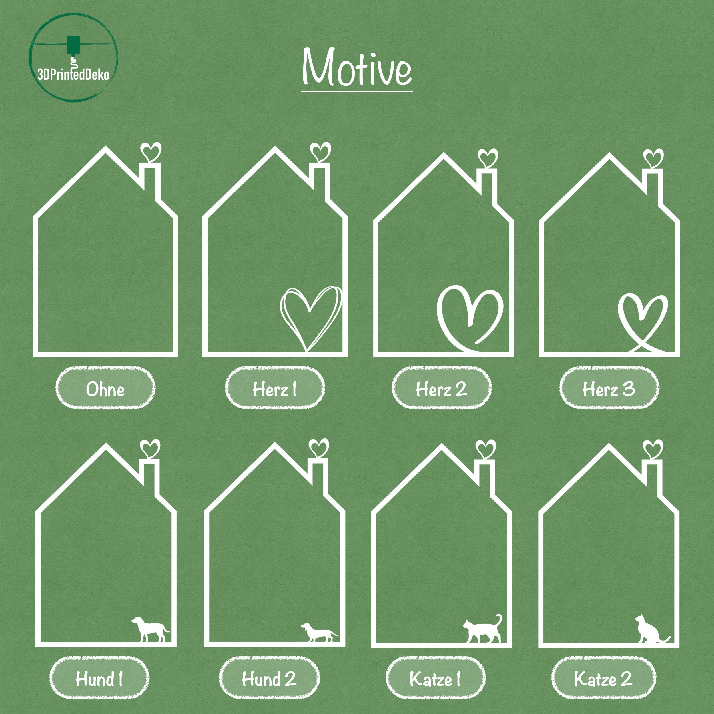 Personalisiertes Deko-Haus mit Vornamen und Nachname