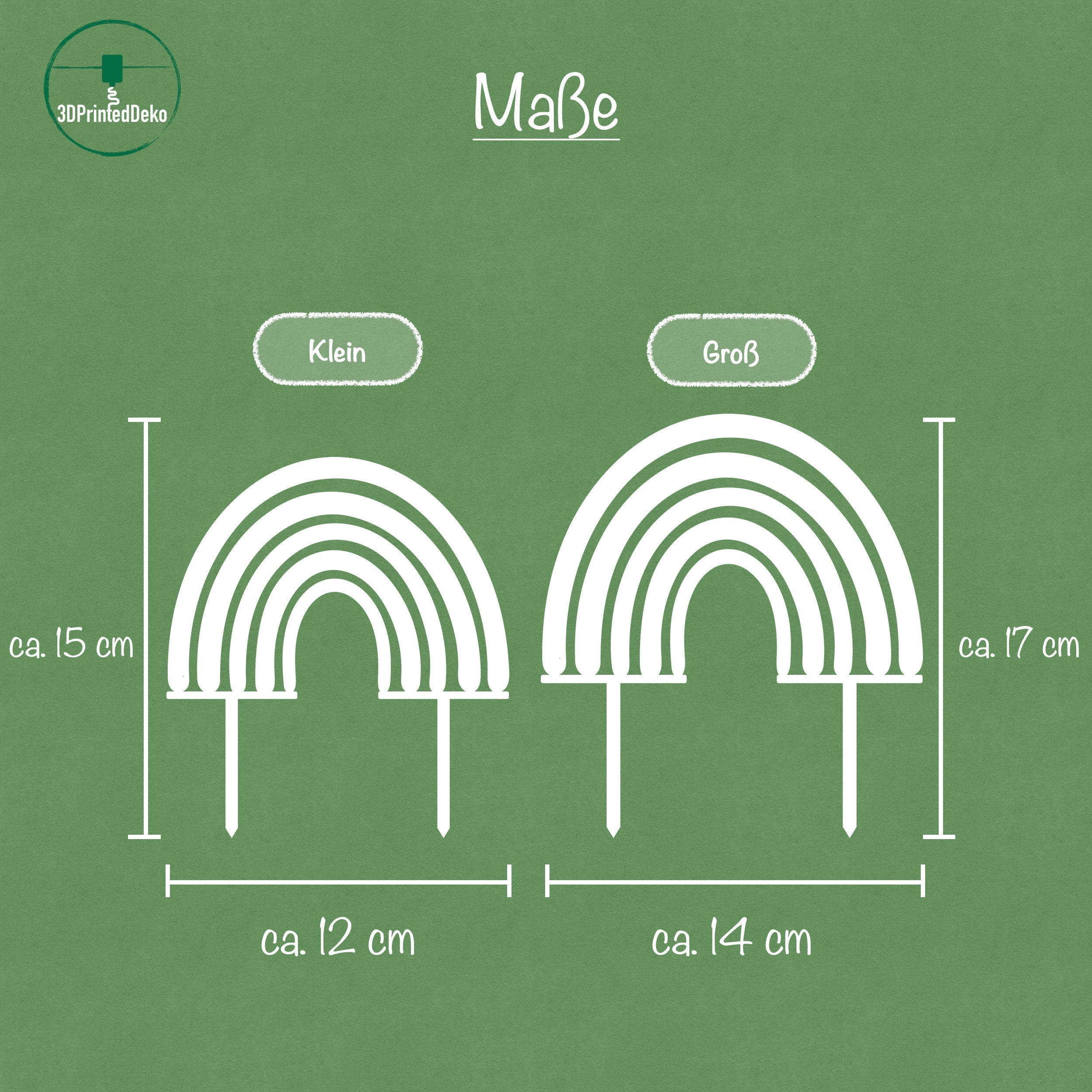 Regenbogen Cake Topper für Taufe, Kommunion, Konfirmation, Geburtstag oder Schulanfang - Schulkind 2026 - Einschulung