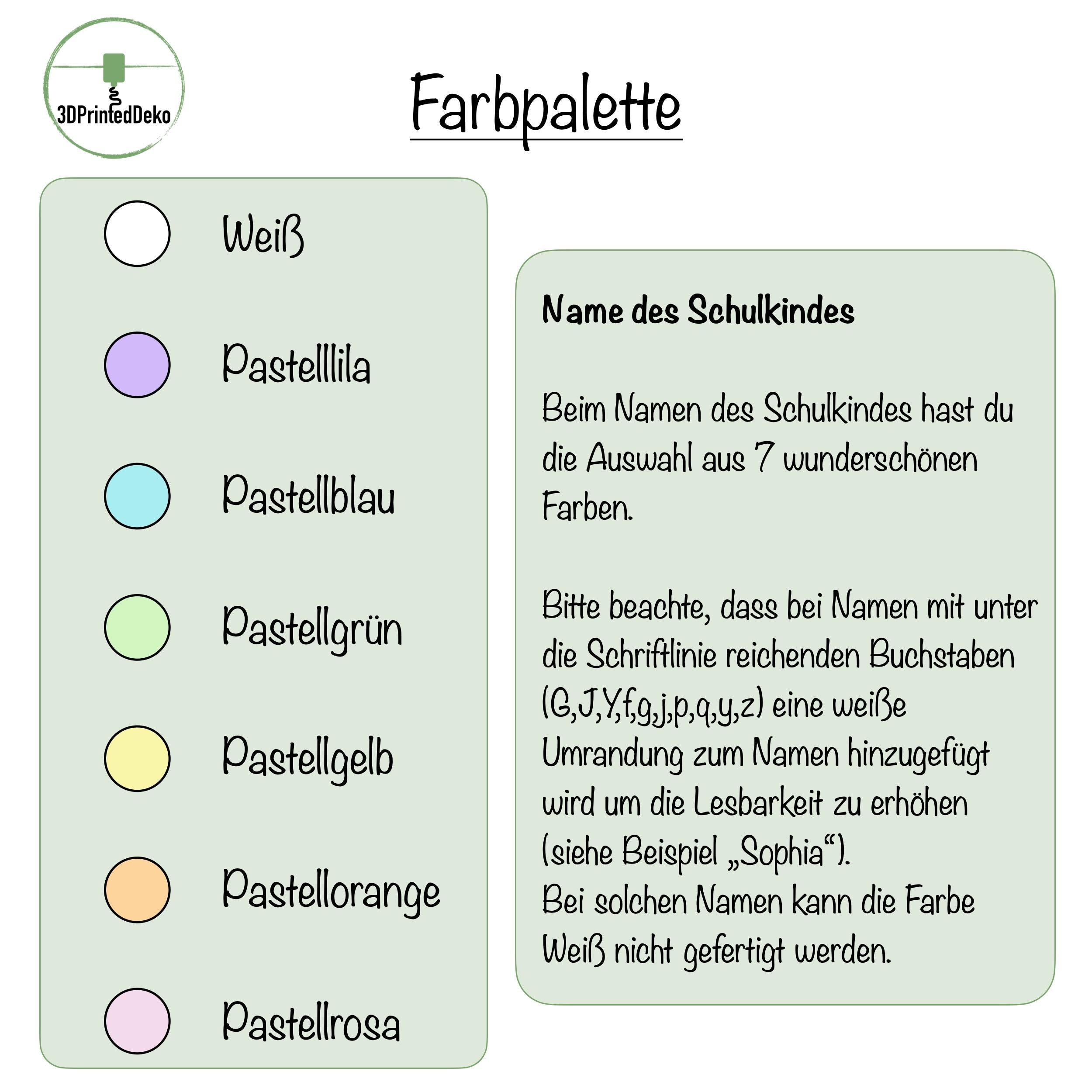 Caketopper - Schulkind 2025 in Pastell-Regenbogenfarben