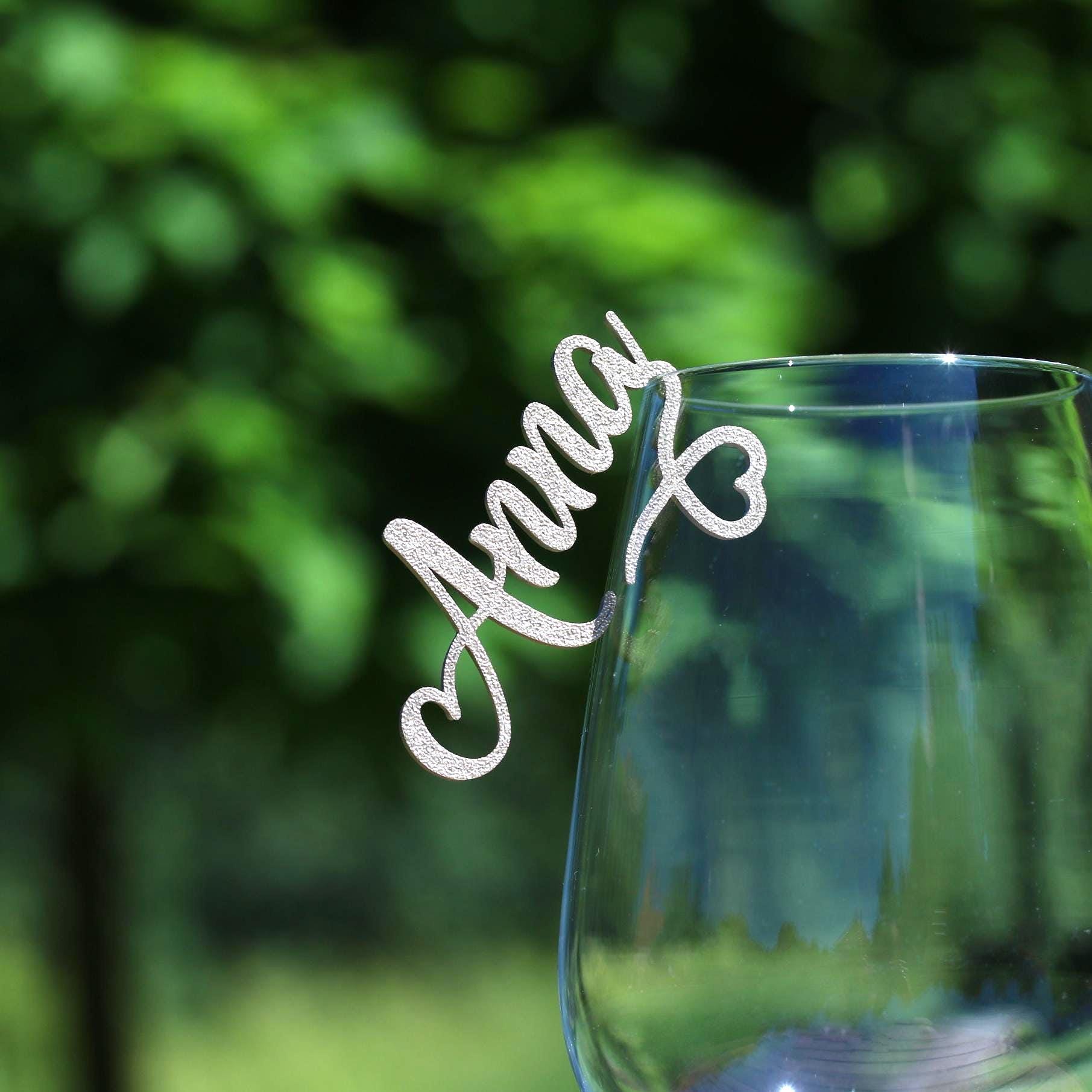 Namensschilder zum Einhängen ins Glas - Amarillo