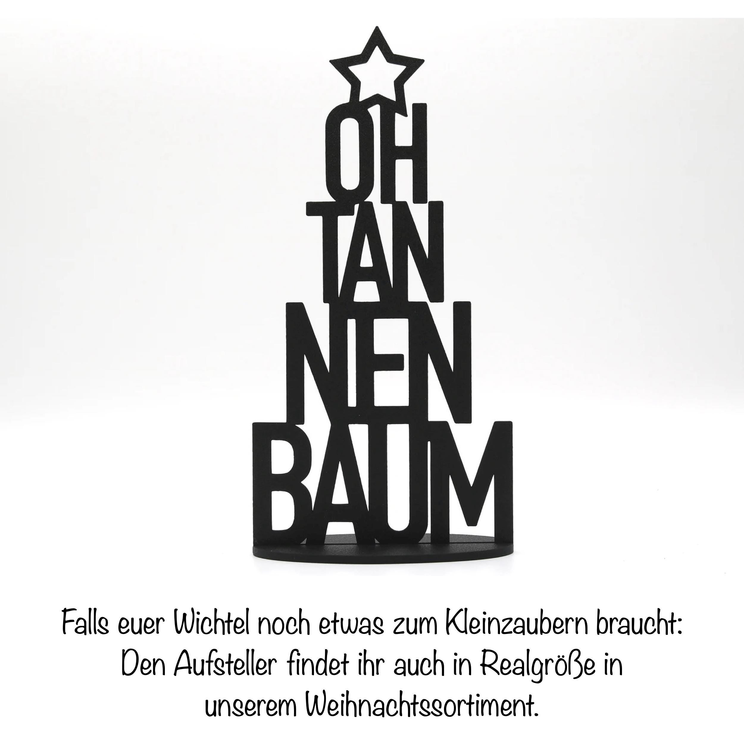 Wichtel Countdown Aufsteller – Noch X Tage bis Weihnachten – Stern & Oh Tannenbaum – Mini Deko – Wichtelwelt Zubehör – Advent