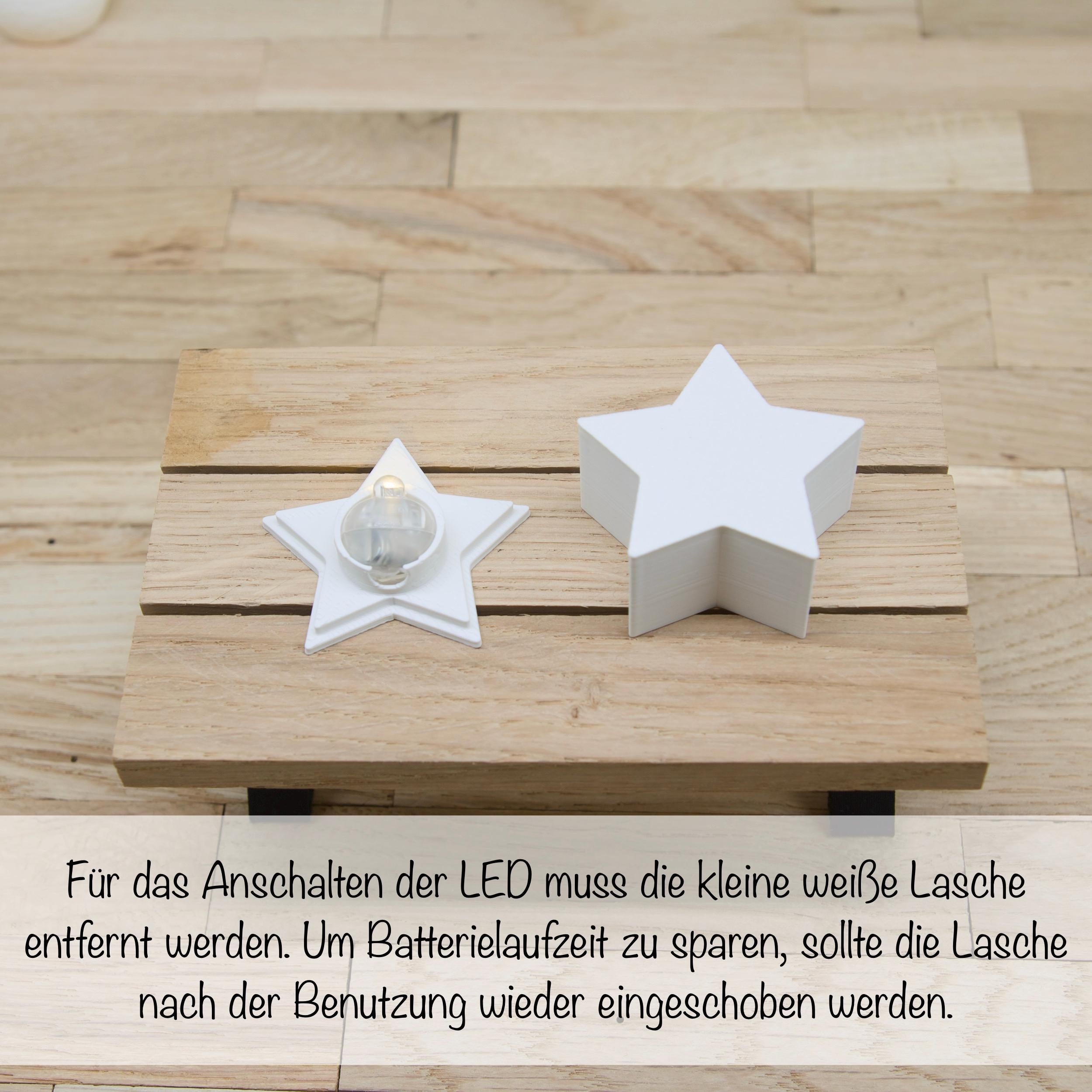 Wichtel Stern beleuchtet – Mini LED Stern – Wichtel Deko Weihnachten – Ballonlicht Stern – Zubehör für Wichteltür & Miniaturwelt