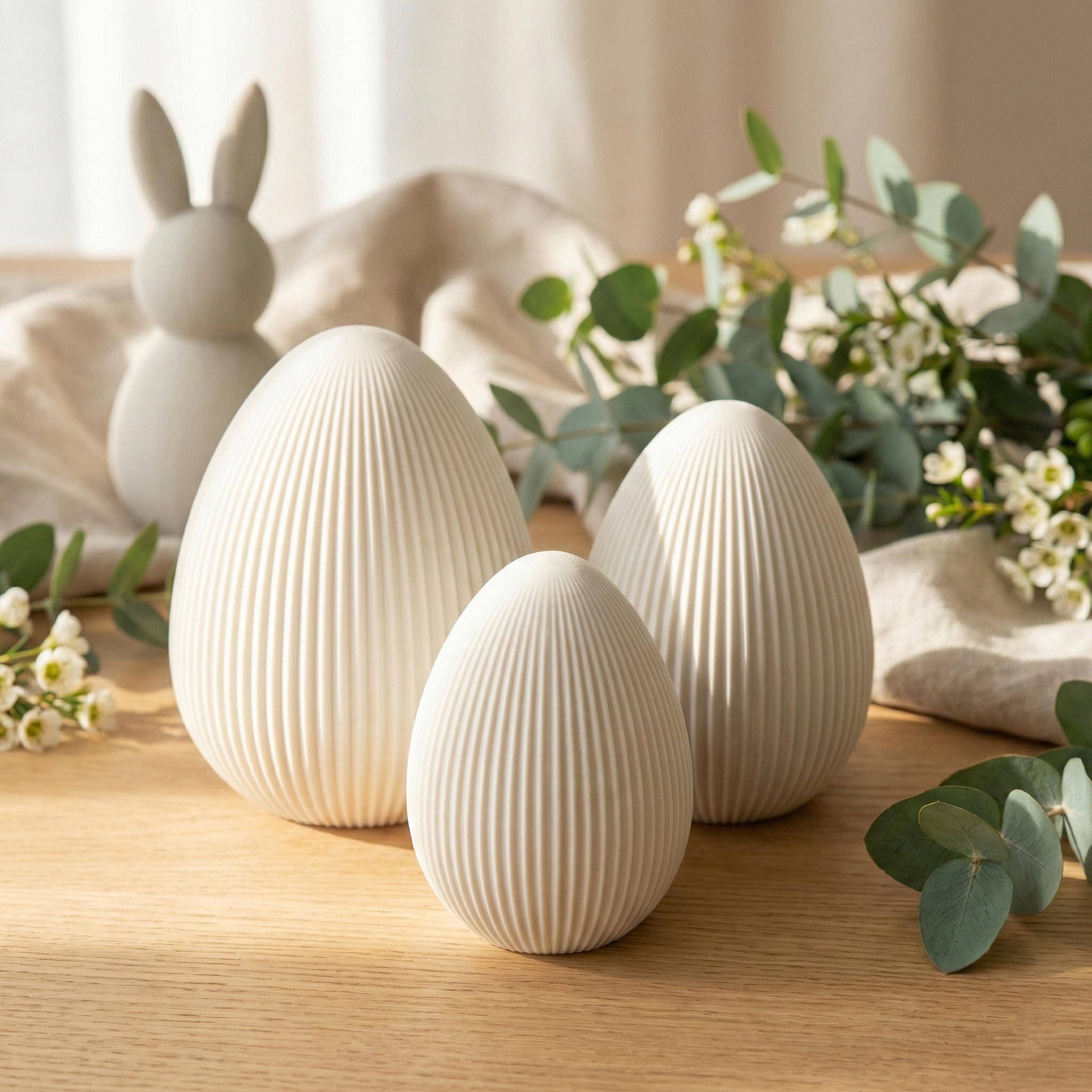 Geriffelte Ostereier - Moderne Osterdeko für dein Zuhause