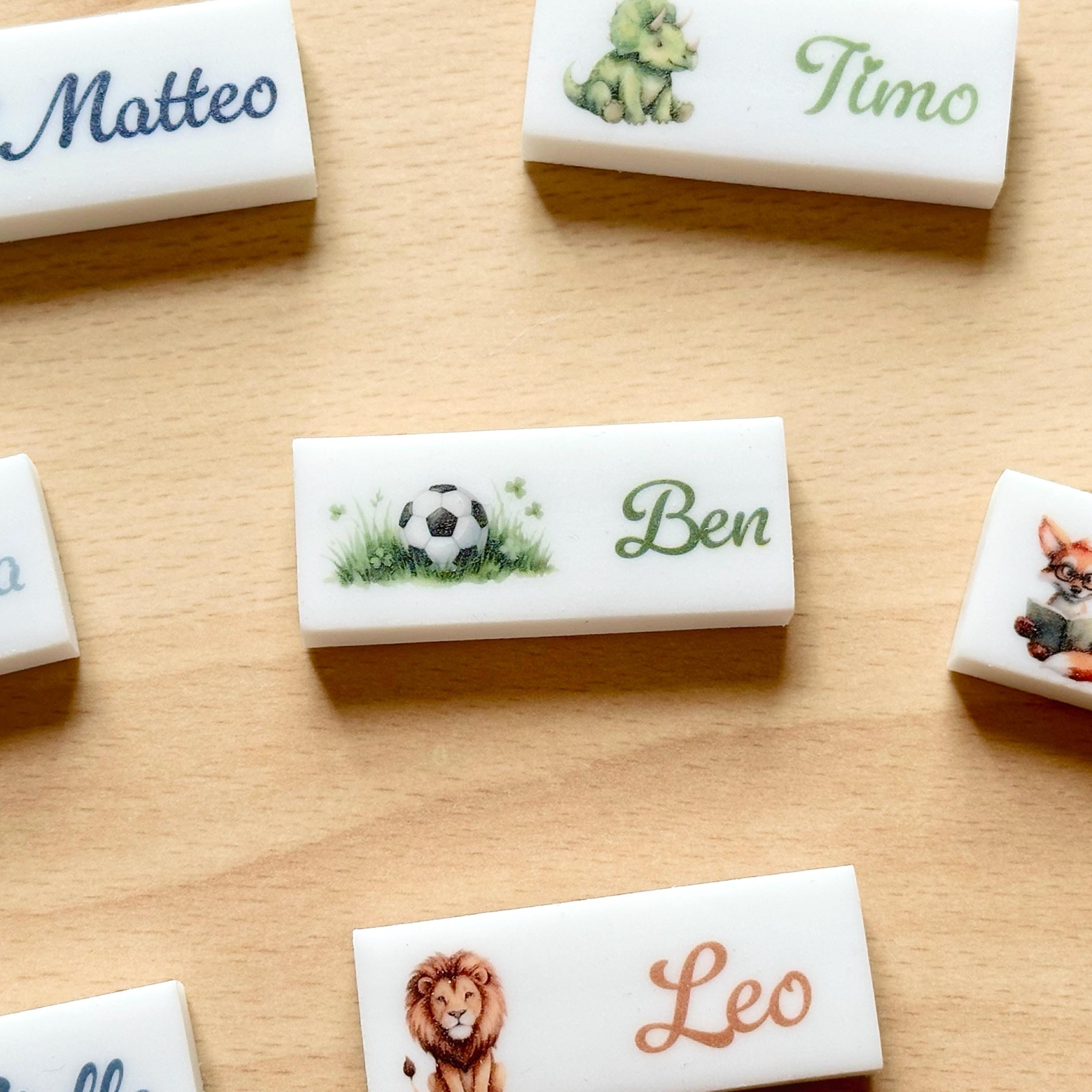 Personalisierter Radiergummi mit Namen & Motiv – Geschenk zur Einschulung, Schulanfang, Schultüte, Schule