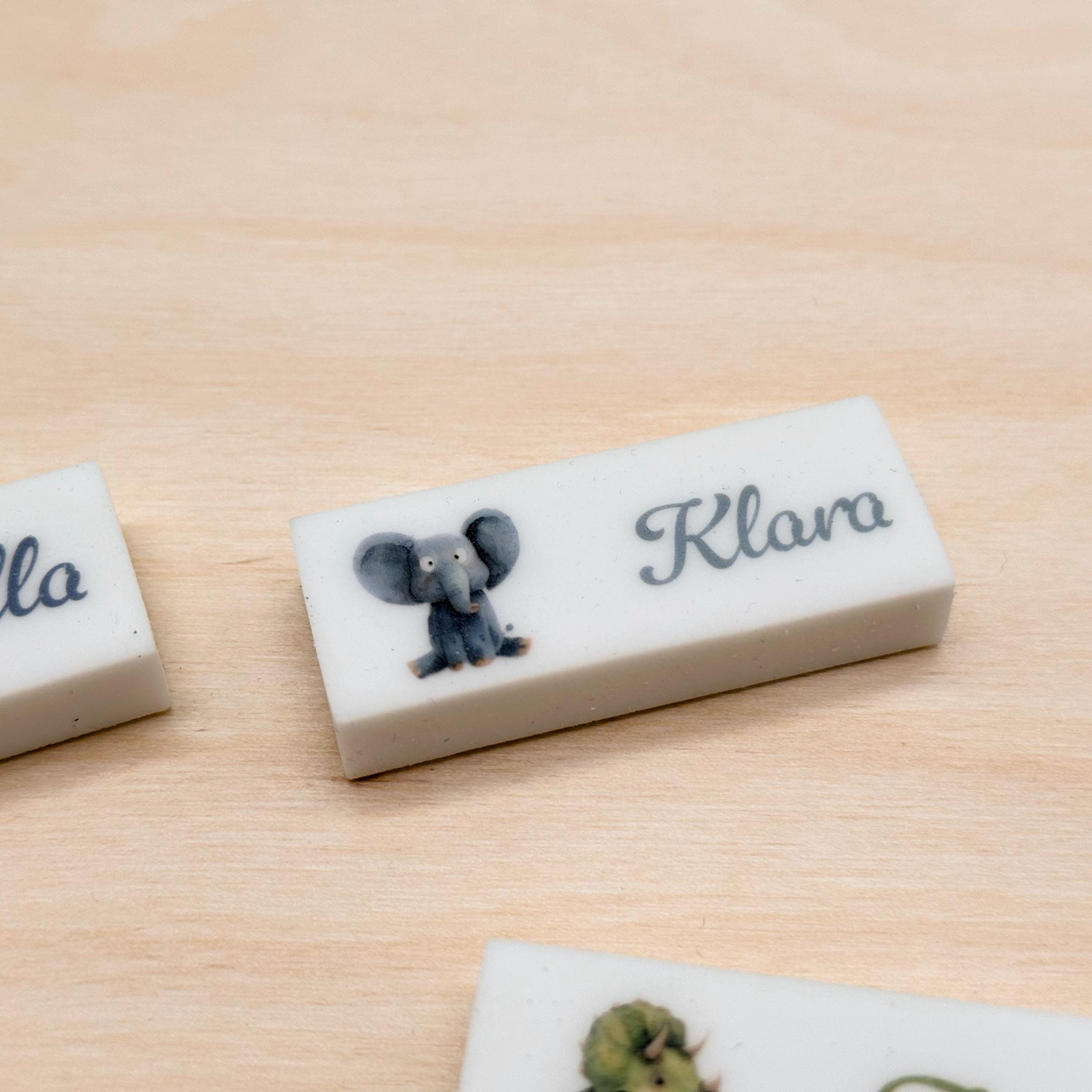 Personalisierter Radiergummi mit Namen & Motiv – Geschenk zur Einschulung, Schulanfang, Schultüte, Schule