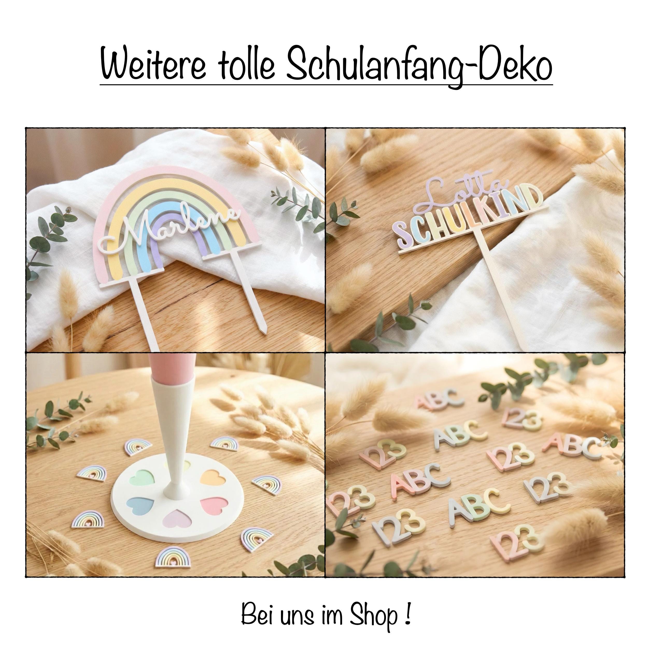 Personalisiertes Leselineal für Kinder mit Wunschname und Motiv für den Schulanfang