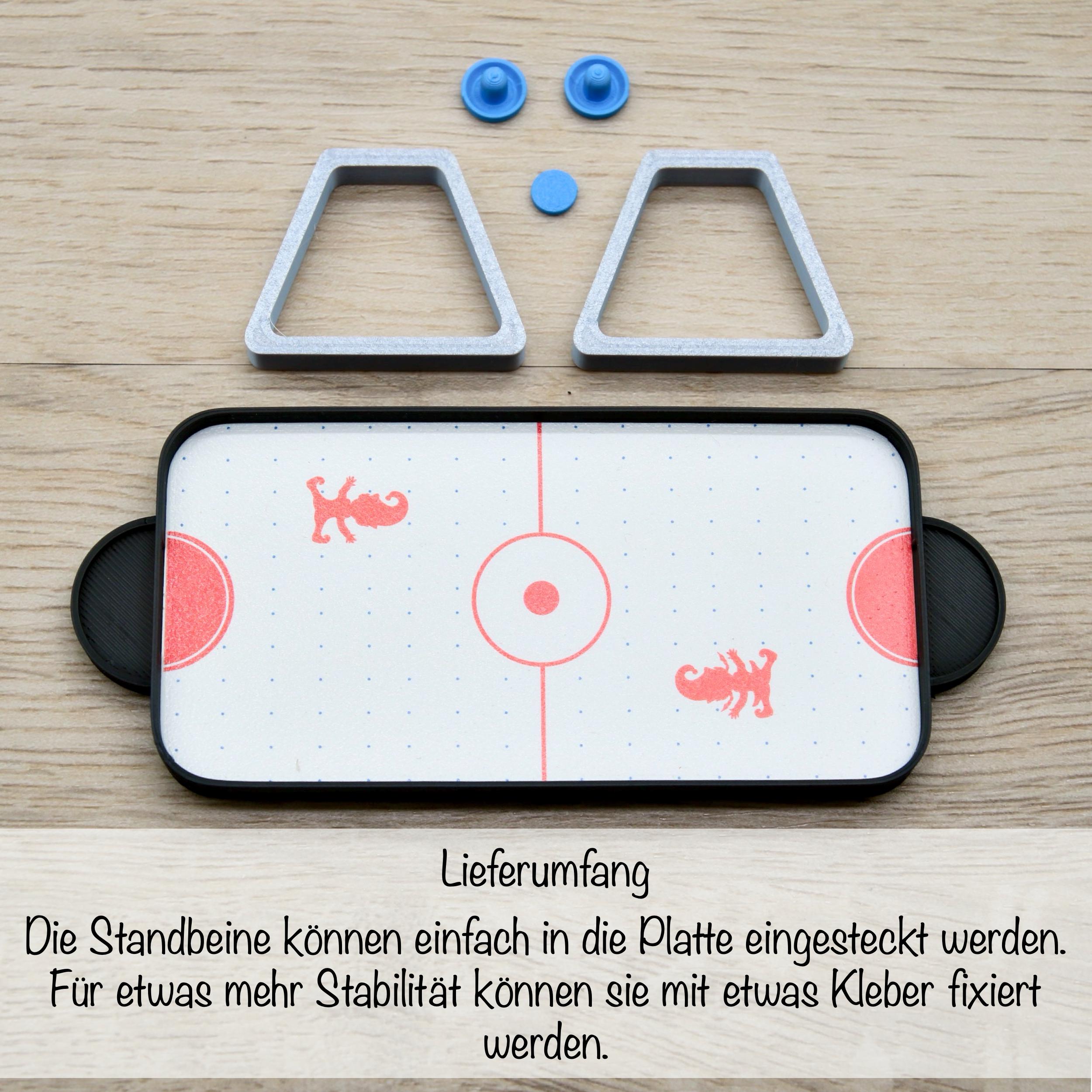 Wichtel Airhockey Tisch | Mini Airhockey mit Puck & 2 Schlägern | Wichtelzubehör Spielzimmer | Miniatur Spiel Wichtelwelt
