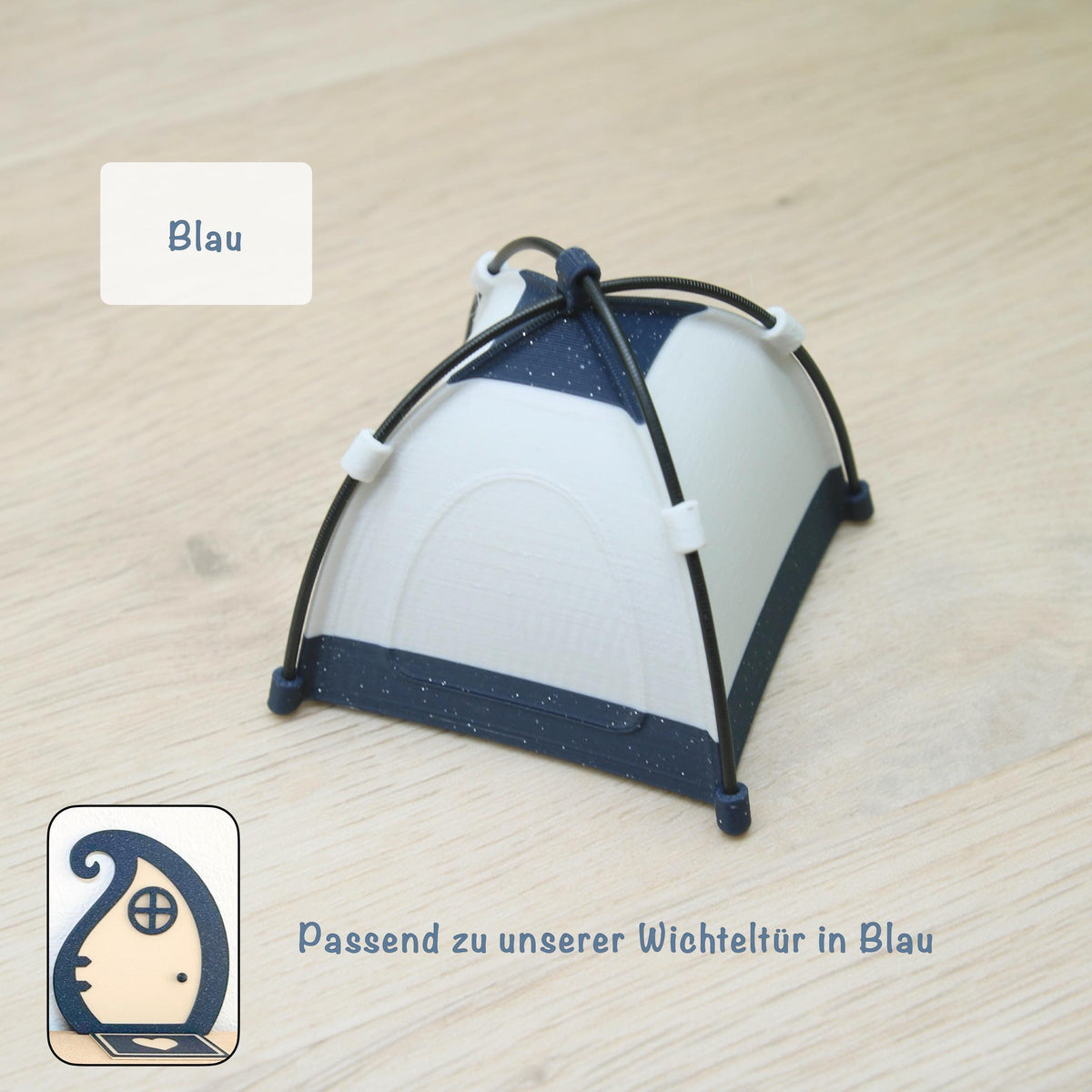 Wichtel Camping Set mit leuchtendem Zelt | Wichtelzubehör mit Lagerfeuer, Kompass & Taschenlampe | Mini Camping Wichtel