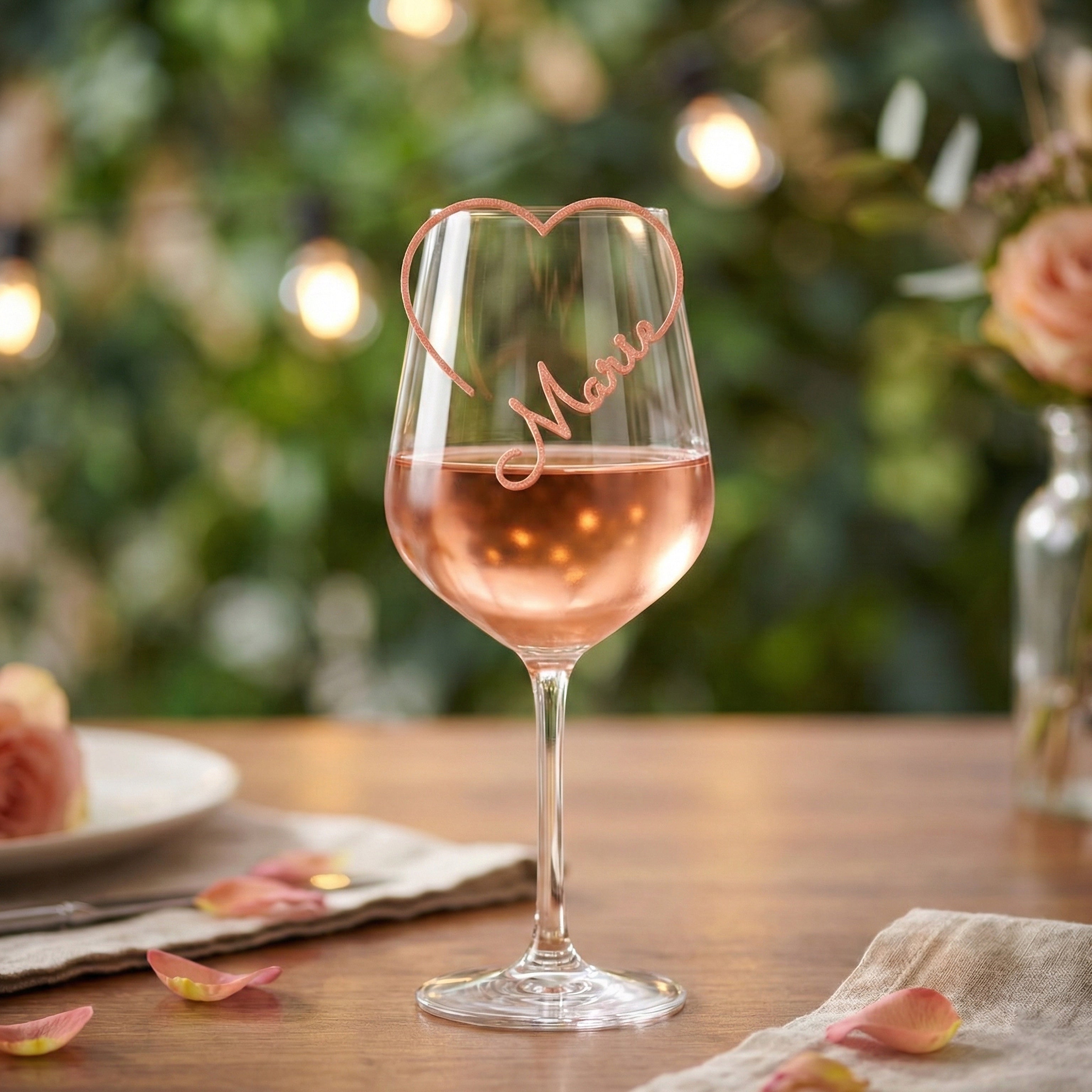 Namensschilder zum Einhängen ins Glas - Heart