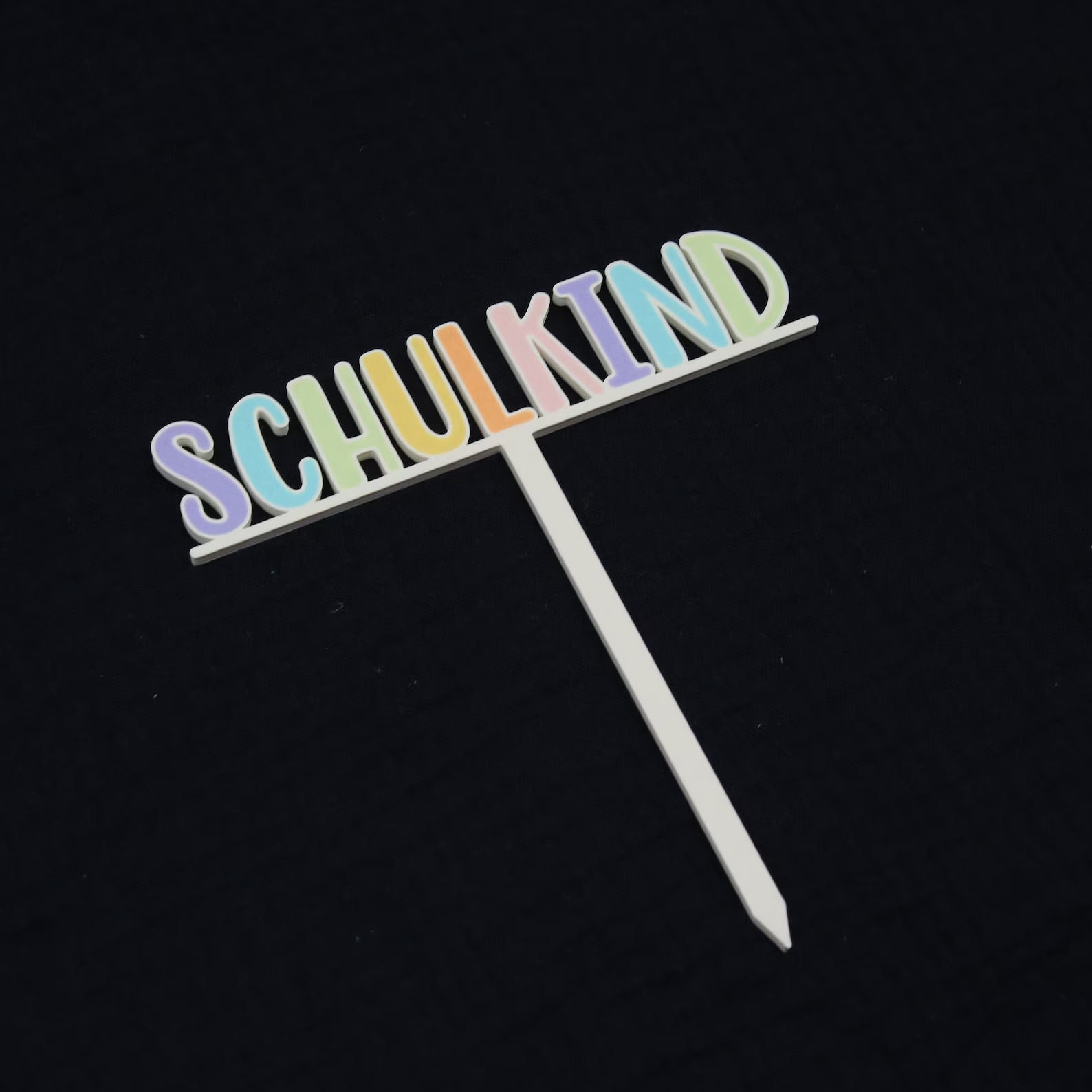 Caketopper - Schulkind 2025 in  Pastell-Regenbogenfarben