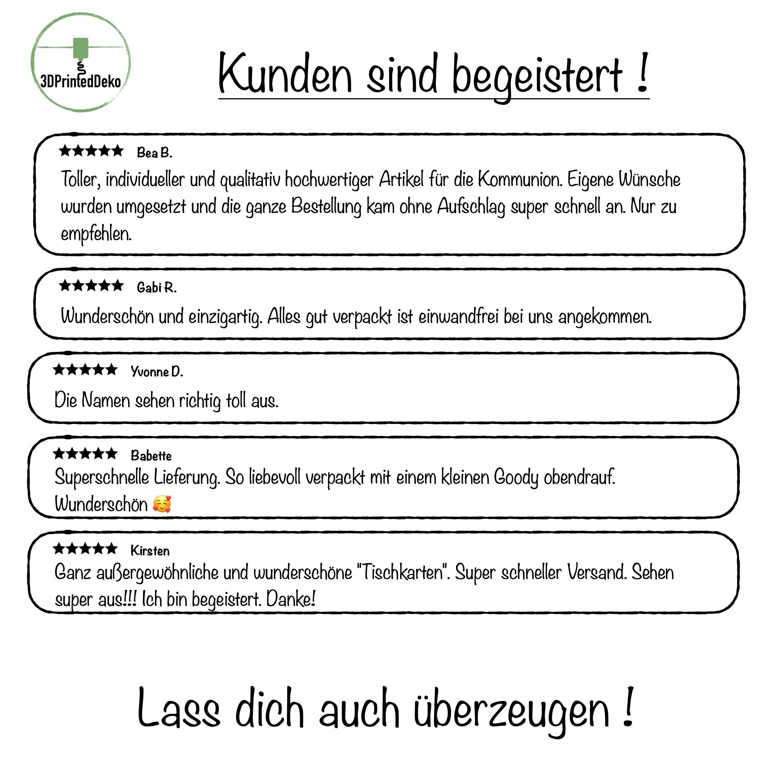 Namensschilder zum Einhängen ins Glas - Sacramento Ichthys