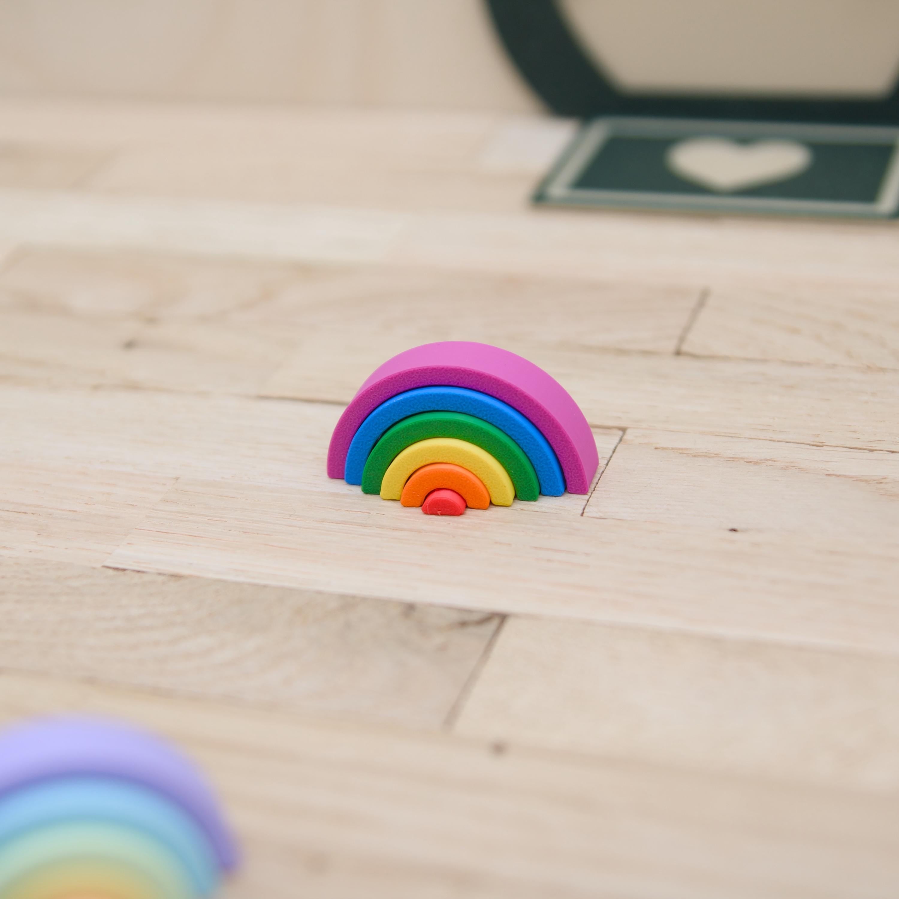 Mini Regenbogen Wichtel | 6 Elemente | Pastell oder Bunt | PLA Miniatur Deko | 3D Druck | Puppenhaus & Wichteltür Zubehör