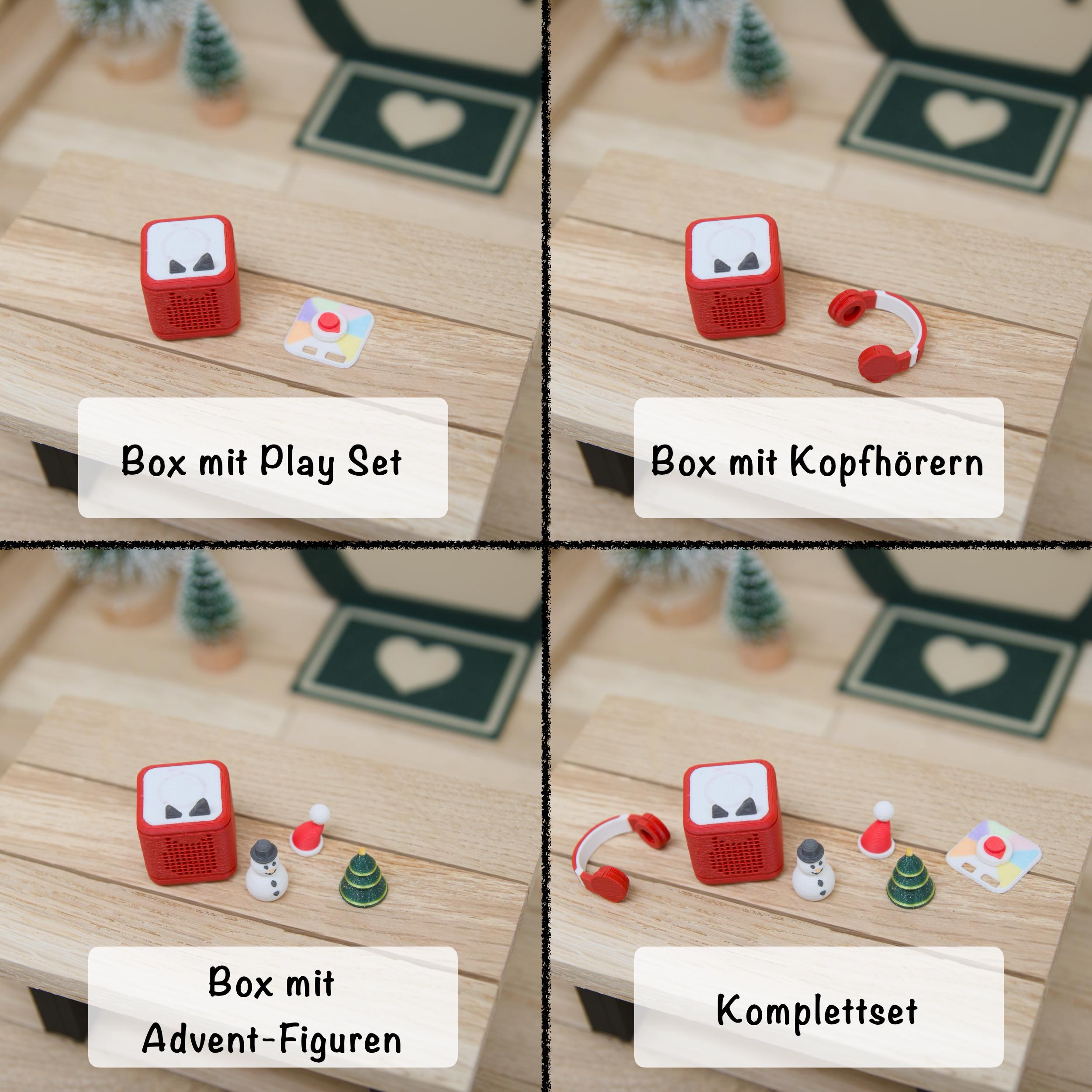 Wichtel Musikbox 2 - Wichtelzubehör für den Weihnachtswichtel - Kleine Musikbox in verschiedenen Farben