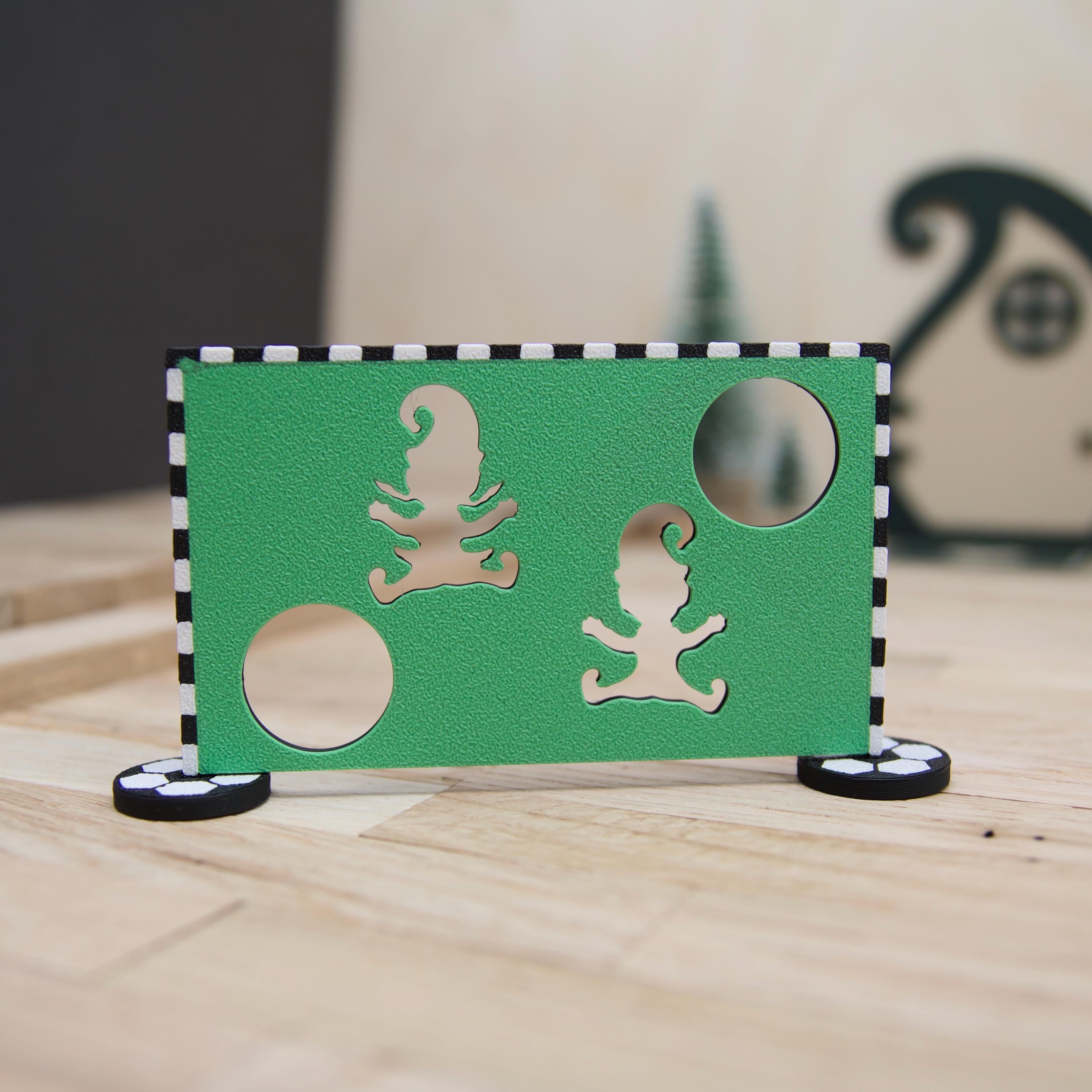 Wichtel Torwand | Mini Fußballspiel mit Wichtel-Silhouetten | inkl. Standfüßen & Ball | Zubehör für Wichteltür