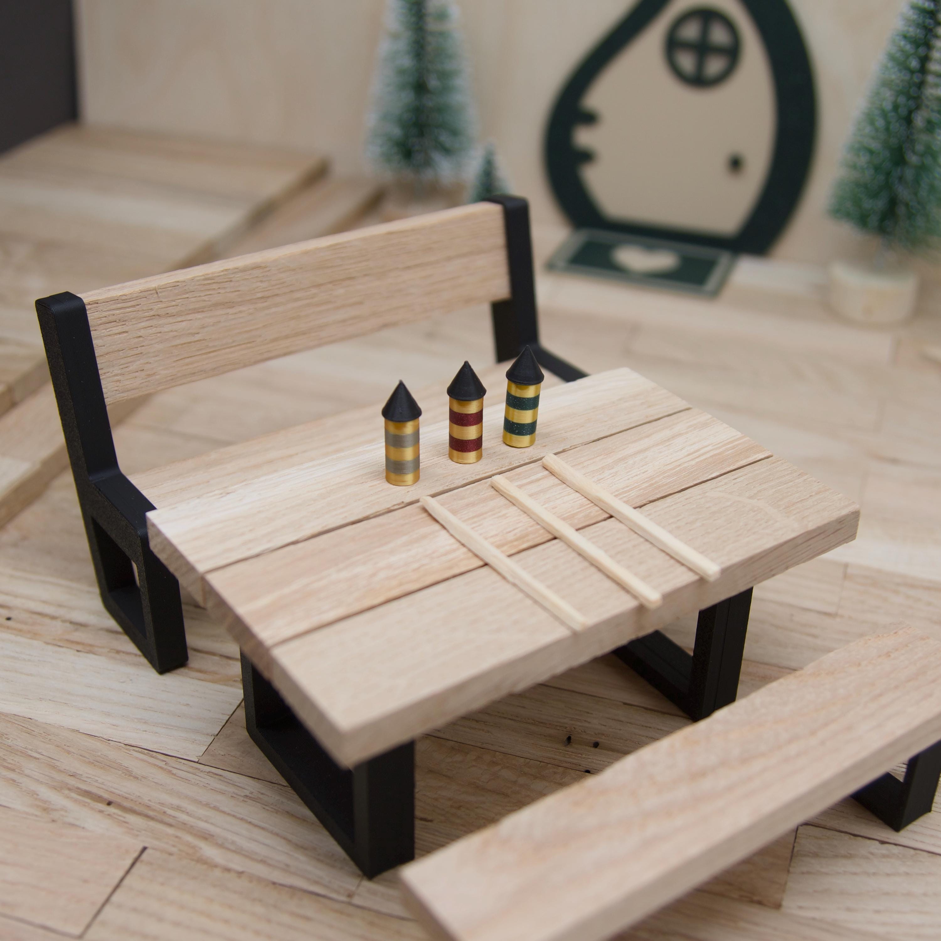 Silvesterraketen für Wichtel | Mini Raketen Set mit 3 oder 9 Stück | optional mit Vase | Wichtelzubehör für Wichteltür & Silvesterdeko