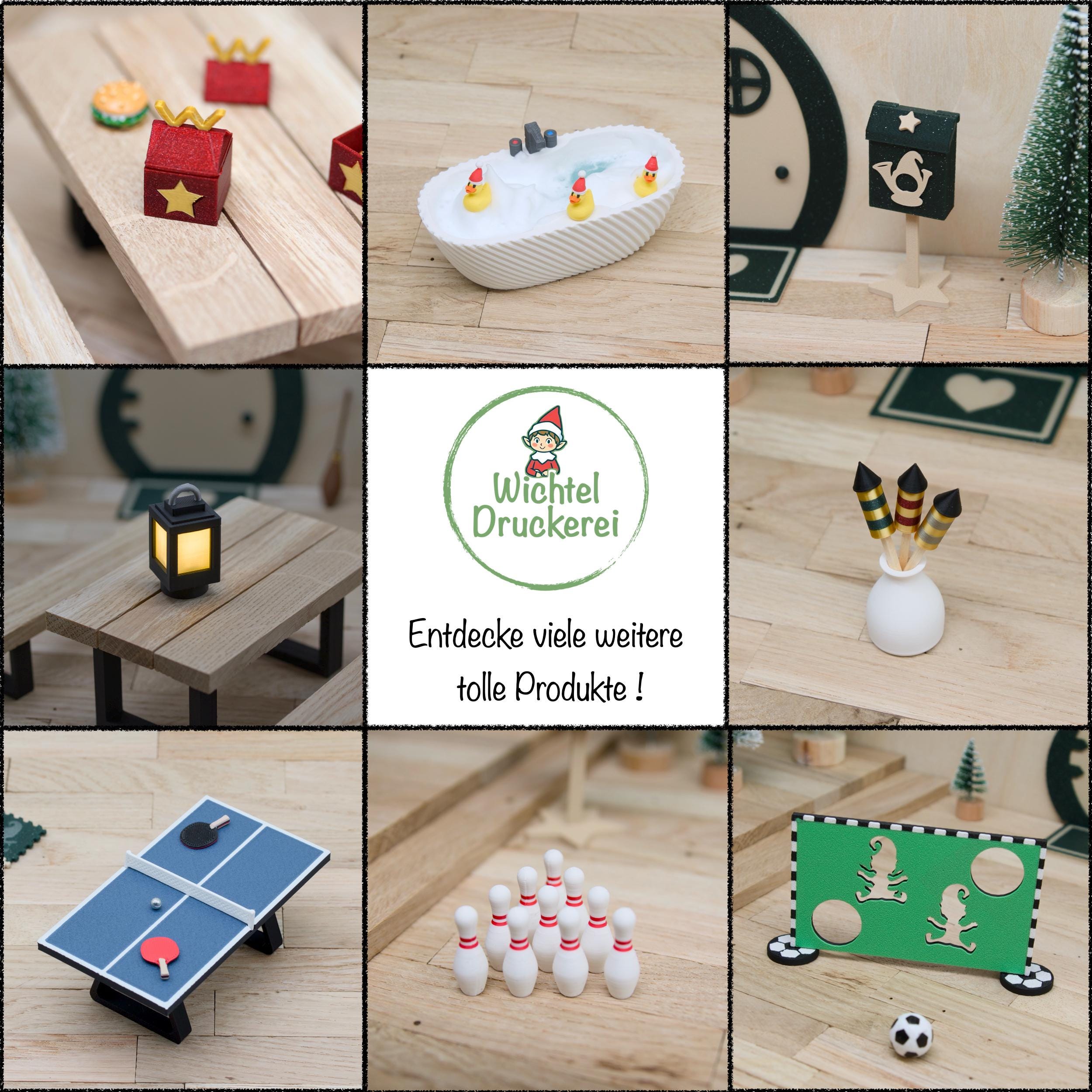 Wichtel Staffelei Set | Mini Staffelei mit Leinwand, Mischpalette, Pinseln & Becher | Künstler Zubehör für Wichteltür