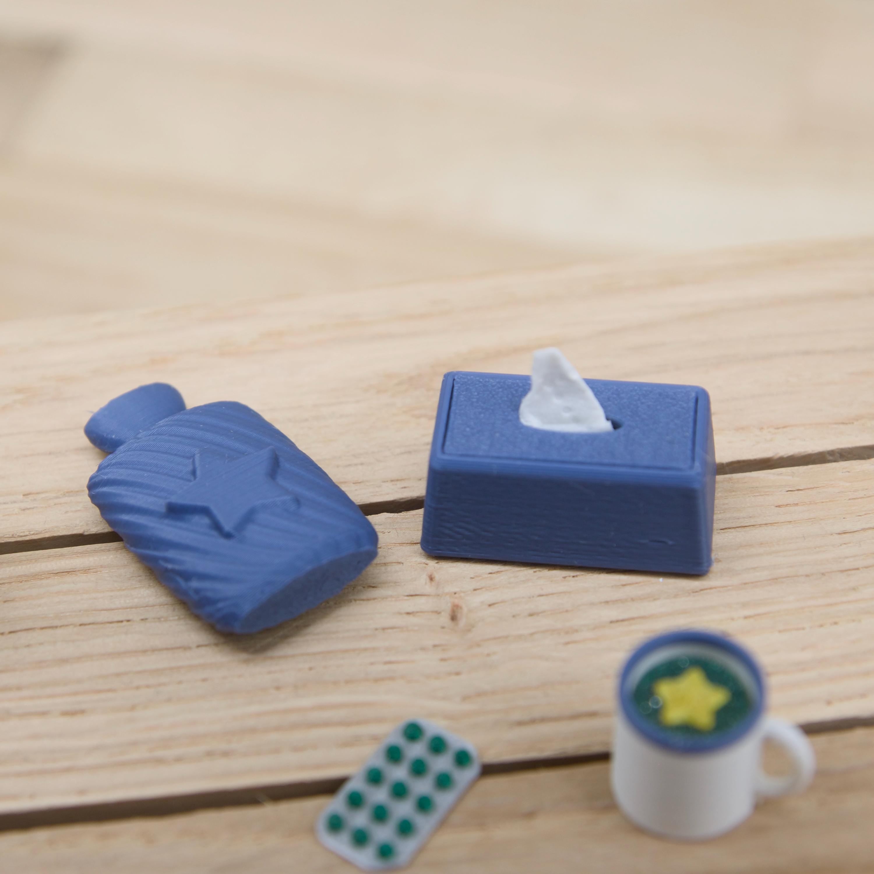 Wichtel Erkältungs-Set | Mini Arzt-Set für kranke Wichtel | mit Medizinschrank, Wärmflasche, Hustensaft | Zubehör für Wichteltür