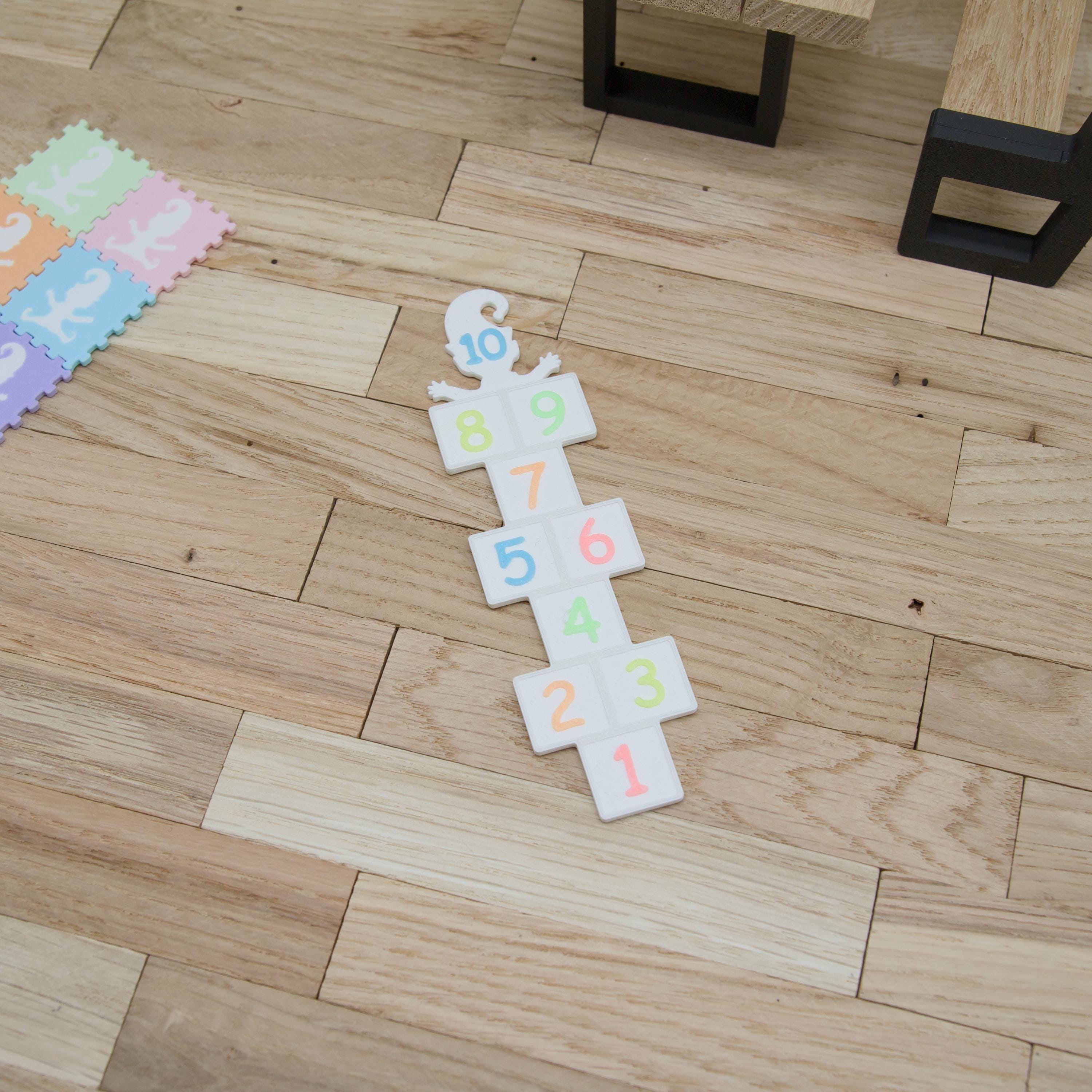 Wichtel Himmel & Hölle Spiel | Mini Hüpfspiel für Wichtel | mit Wichtel-Silhouette | in Pastell oder Glow-in-the-Dark | Zubehör Wichteltür