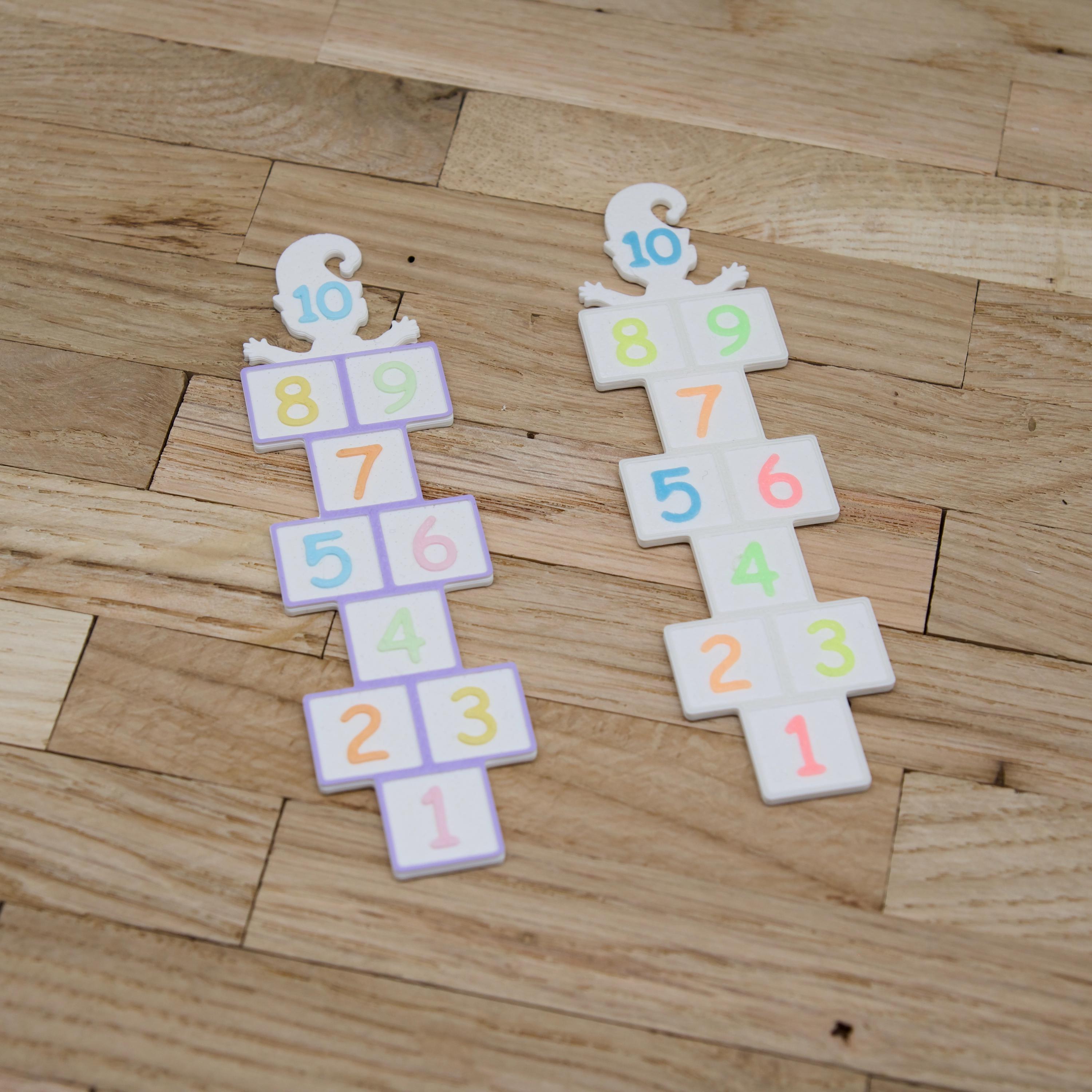 Wichtel Himmel & Hölle Spiel | Mini Hüpfspiel für Wichtel | mit Wichtel-Silhouette | in Pastell oder Glow-in-the-Dark | Zubehör Wichteltür