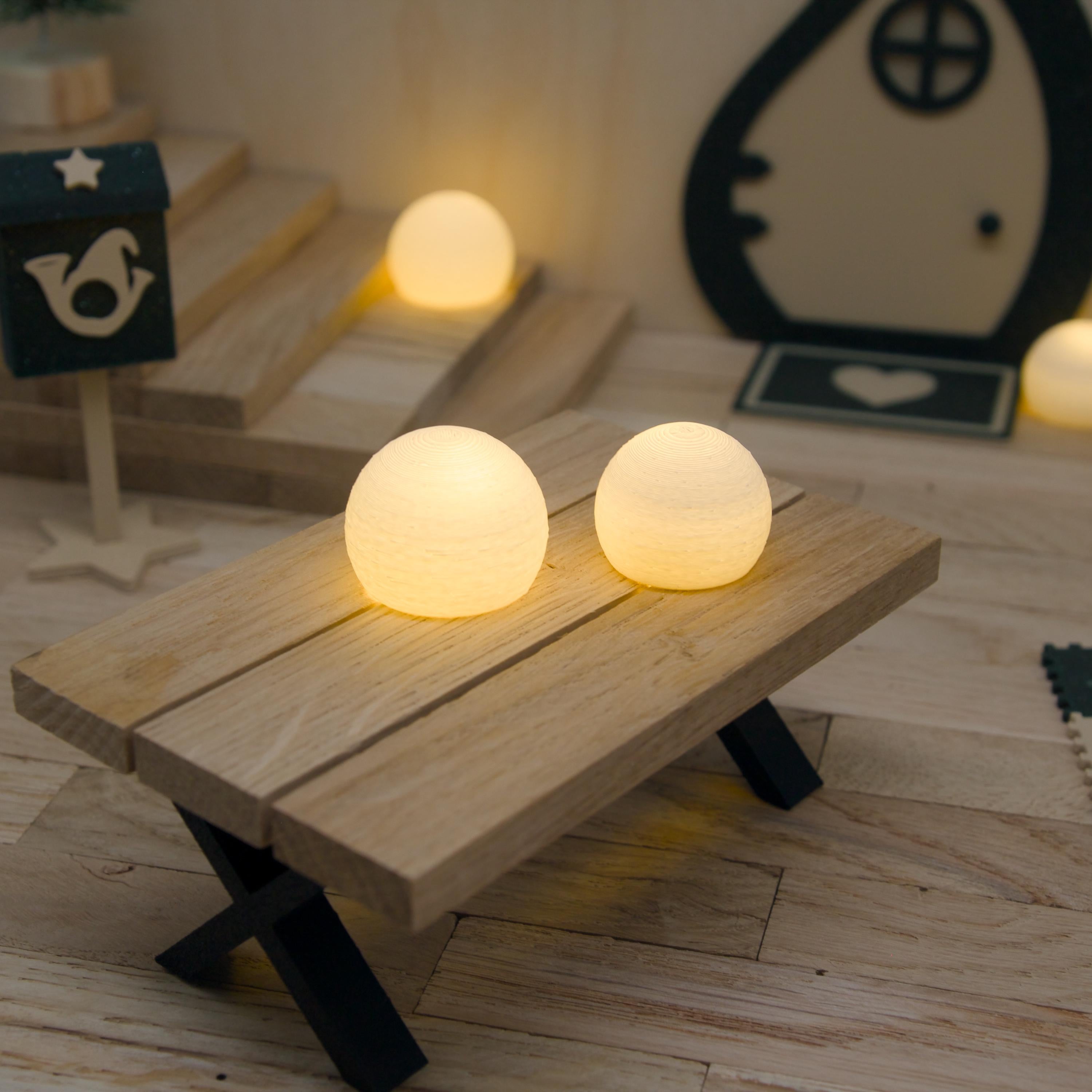 Wichtel Lichtzauber Set – Leuchtkugel, Stern & Baum – Mini LED Deko – Wichtel Weihnachtslicht – Wichtel Zubehör mit Ballonlicht