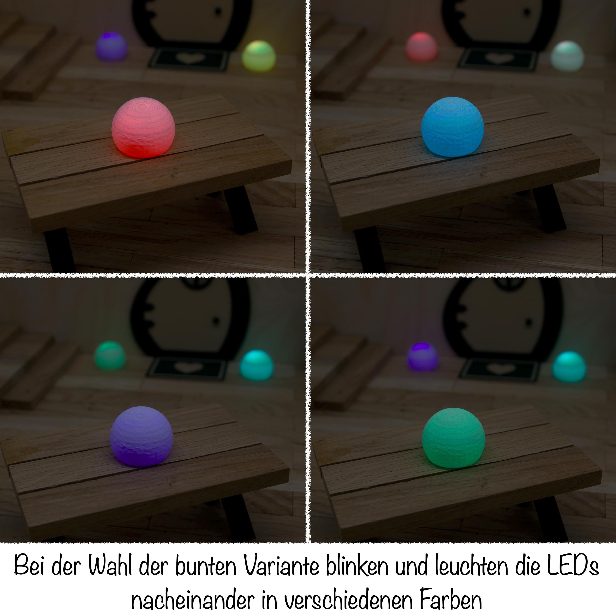 Wichtel Leuchtkugeln | Mini Lichtkugeln mit Ballonlicht | warmweiß oder bunt | erhältlich in 2 Größen | Zubehör für Wichteltür