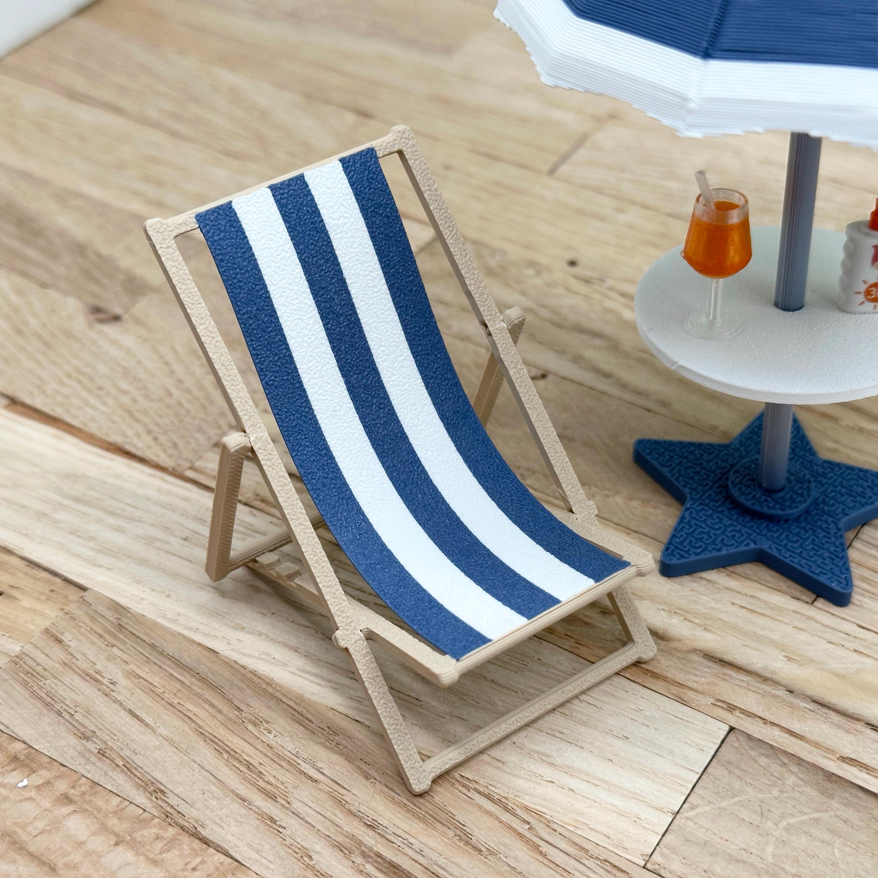 Wichtel Pool Set mit Zubehör – Sommer Deko für die Wichteltür, Pool mit Leiter, Sonnenschirm, Beachball, Sonnenbrille & Flipflop