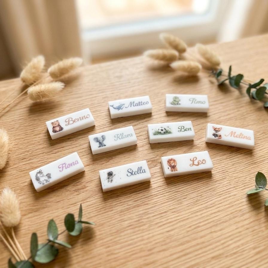 Personalisierter Radiergummi mit Namen & Motiv – Geschenk zur Einschulung, Schulanfang, Schultüte, Schule