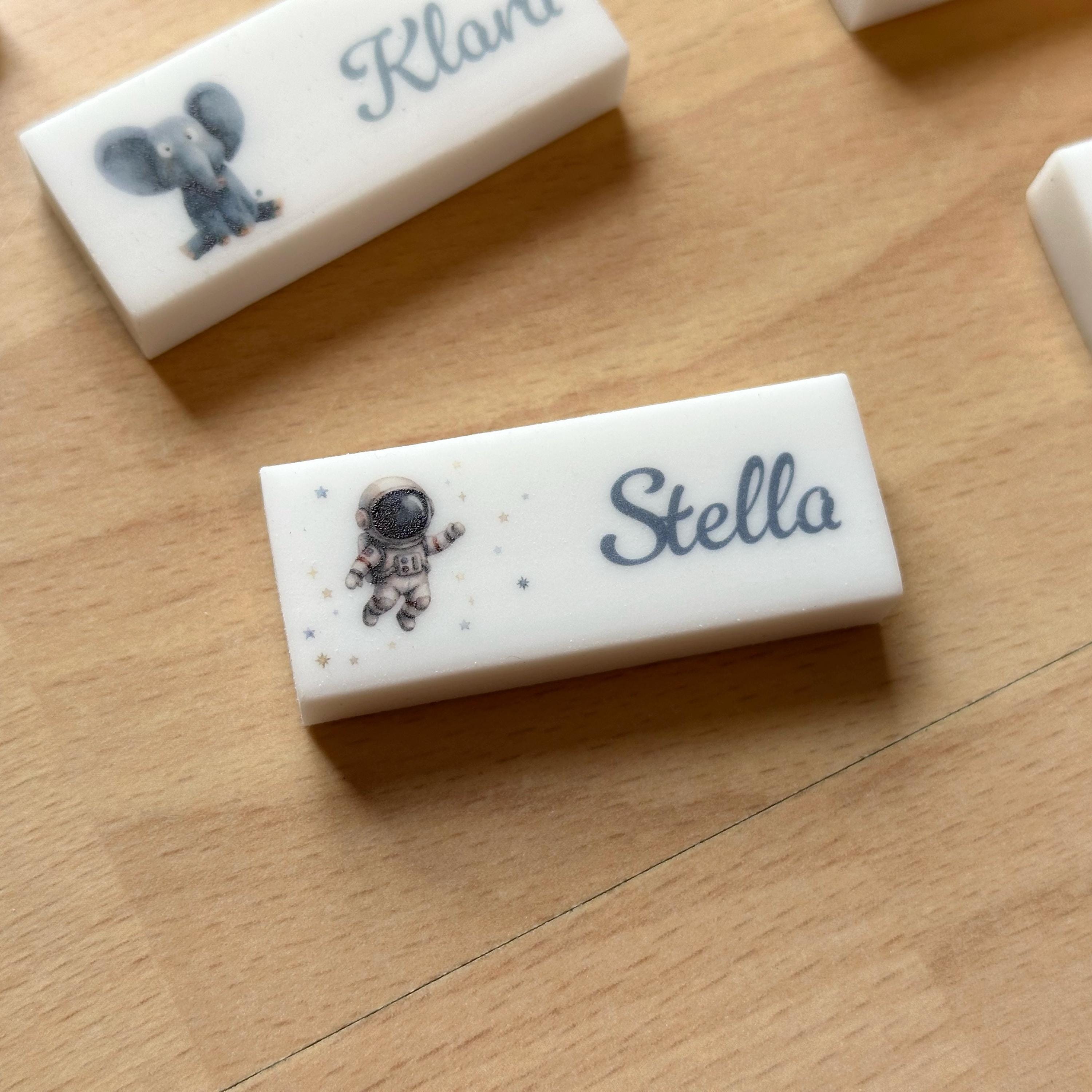 Personalisierter Radiergummi mit Namen & Motiv – Geschenk zur Einschulung, Schulanfang, Schultüte, Schule
