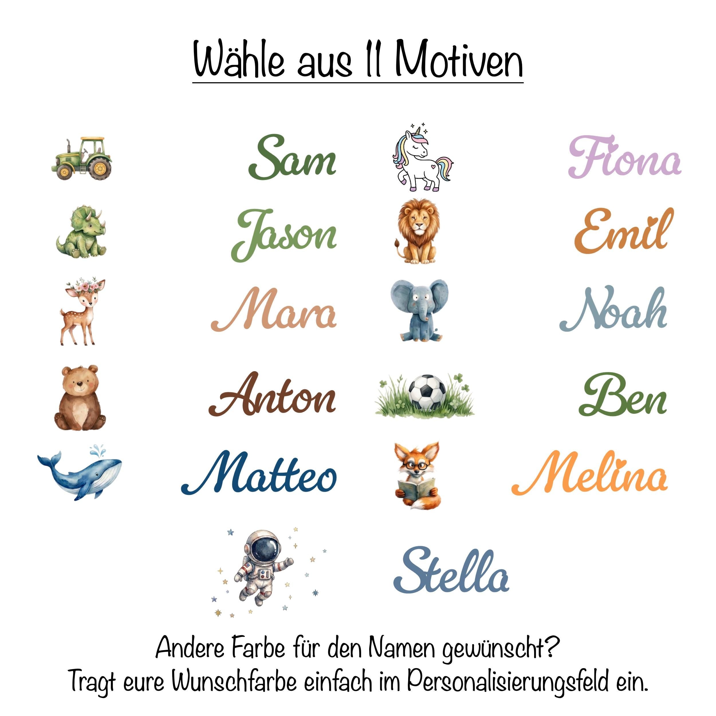 Personalisiertes Leselineal für Kinder mit Wunschname und Motiv für den Schulanfang