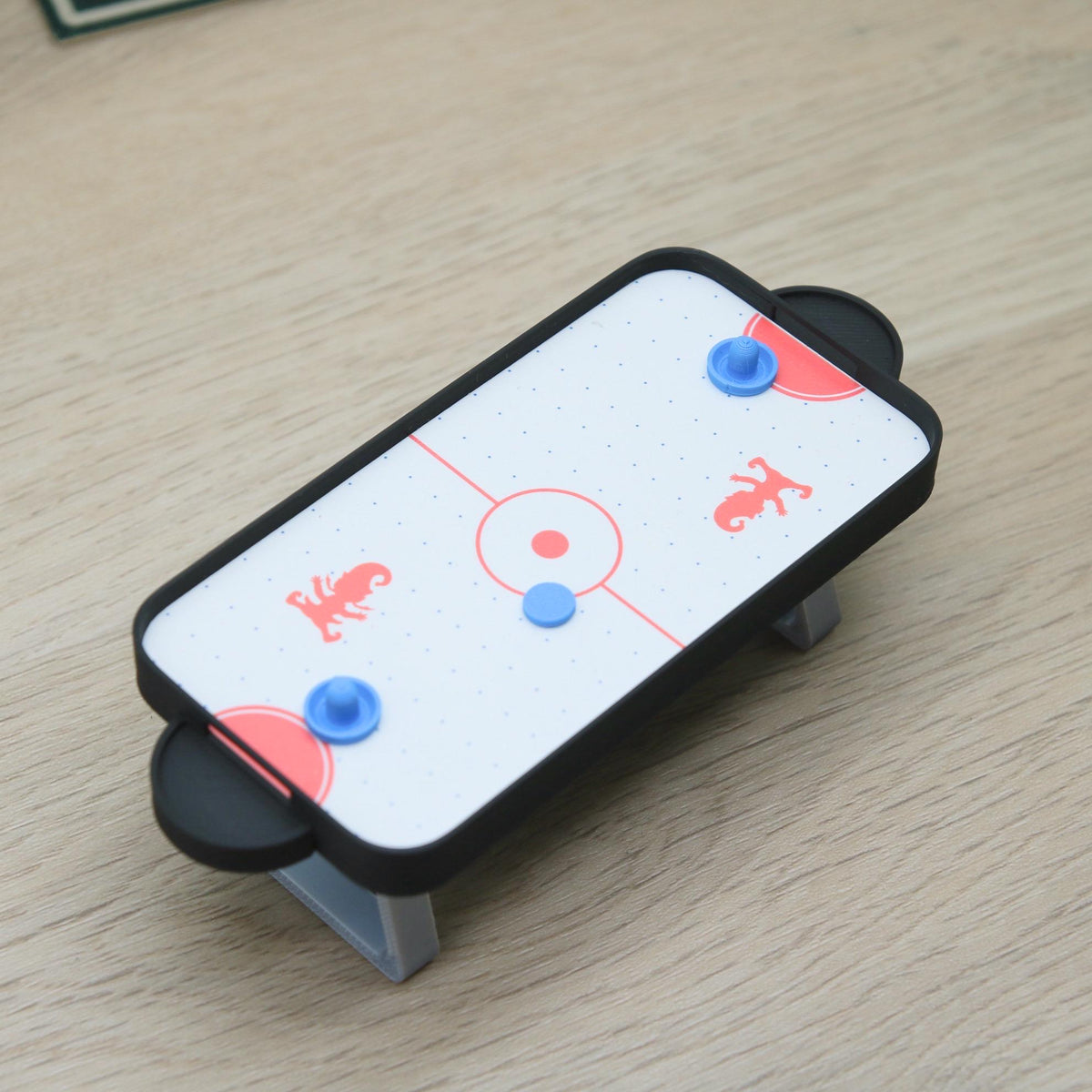 Wichtel Airhockey Tisch | Mini Airhockey mit Puck & 2 Schlägern | Wichtelzubehör Spielzimmer | Miniatur Spiel Wichtelwelt