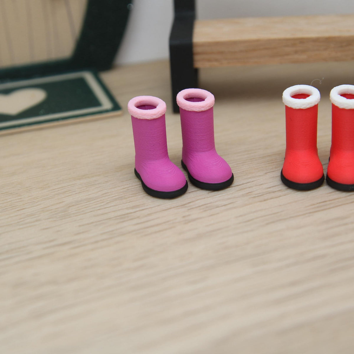 Wichtel Gummistiefel Miniatur – Stiefel für die Wichteltür – Wichtel Zubehör Weihnachten – 3 Farben – Wichtelwelt Deko