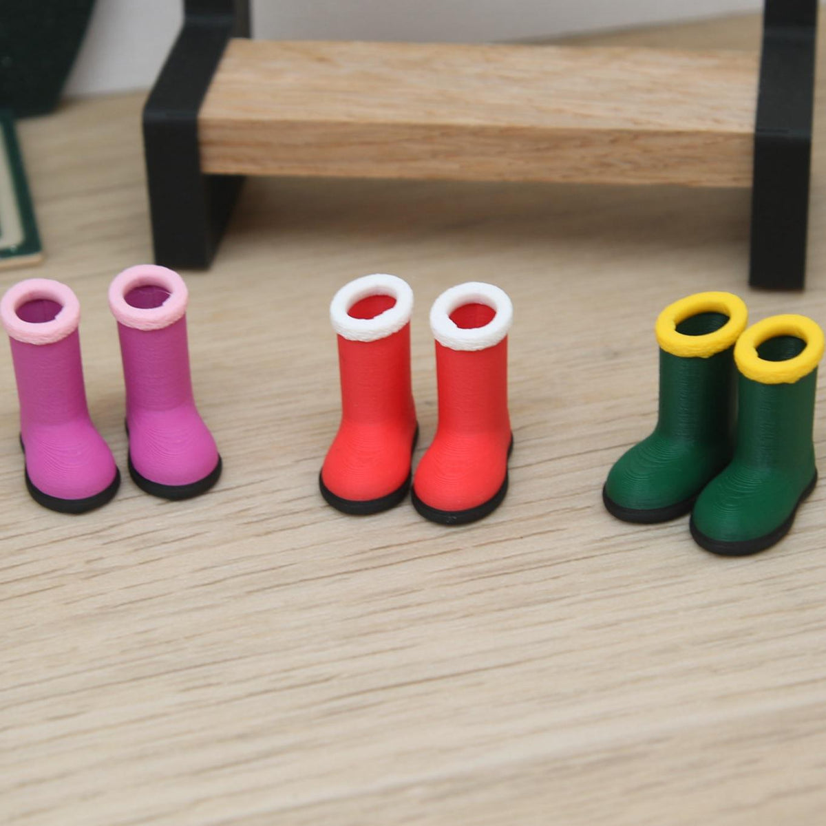Wichtel Gummistiefel Miniatur – Stiefel für die Wichteltür – Wichtel Zubehör Weihnachten – 3 Farben – Wichtelwelt Deko