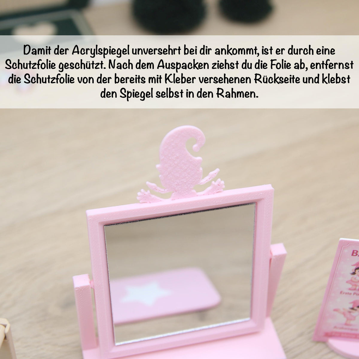 Wichtel Ballettset - Mini Ballettstudio mit Spiegel, Ballettstange, Schuhen & Matte | Wichtel Zubehör Wichteltür Weihnachten
