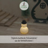 Wichtel Schneemann beleuchtet | Mini Schneemann mit Hut & Karottennase | Licht-Deko mit Ballonlicht | Zubehör für Wichteltür